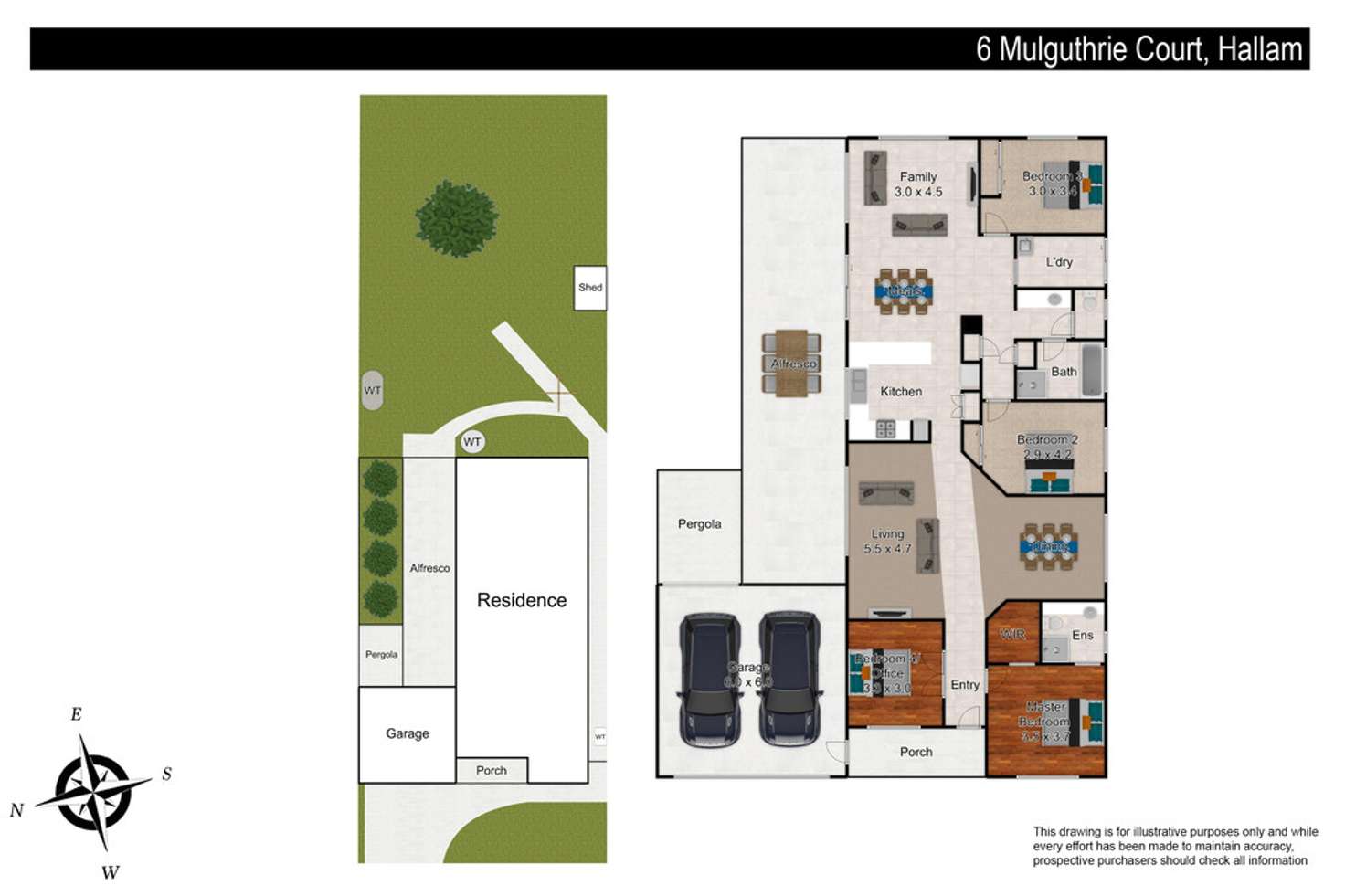 Floorplan of Homely house listing, 6 Mulguthrie Court, Hallam VIC 3803