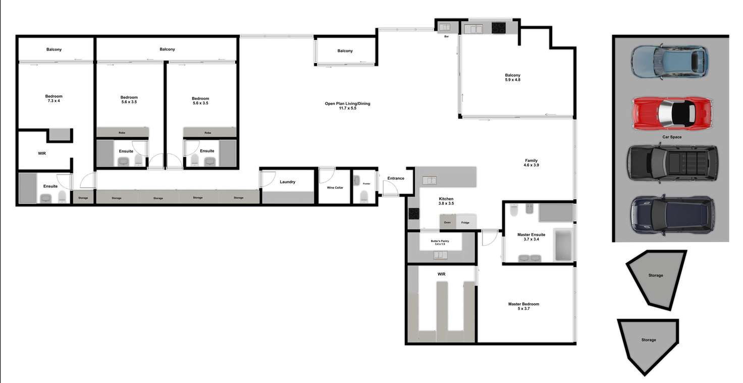 Floorplan of Homely apartment listing, 1406/50-54 Hudson Road, Albion QLD 4010