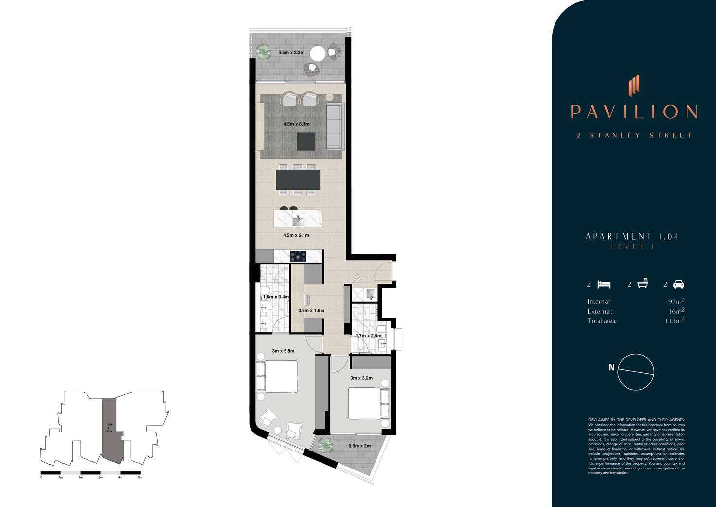 Floorplan of Homely apartment listing, 1.04/2 Stanley Street, Vaucluse NSW 2030