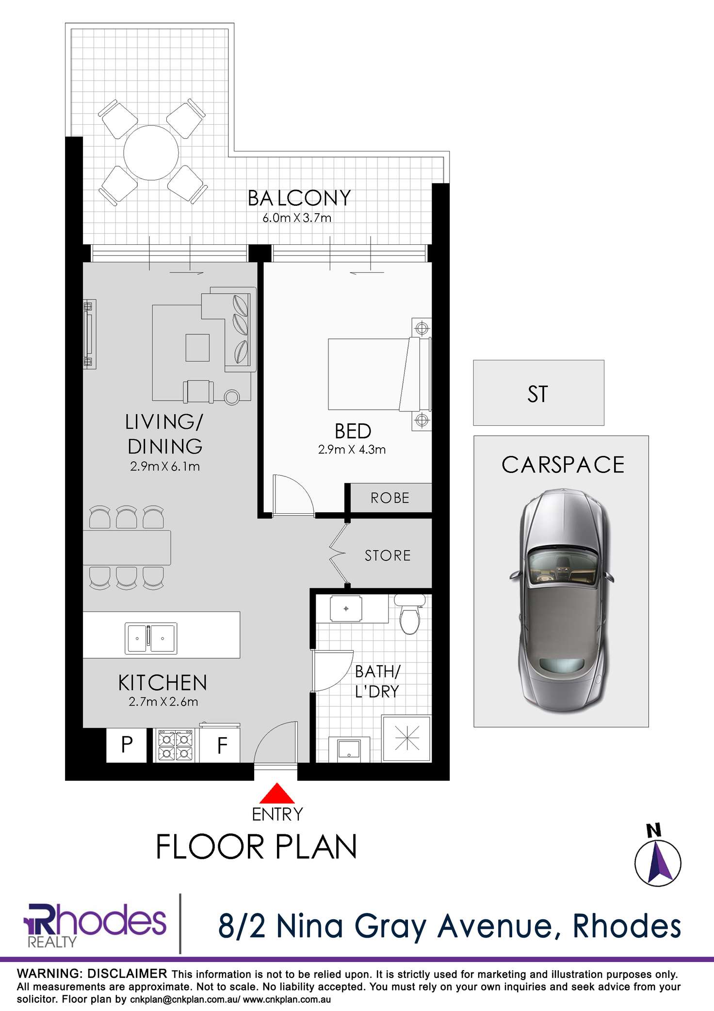 Floorplan of Homely apartment listing, 8/2 Nina Gray Avenue, Rhodes NSW 2138