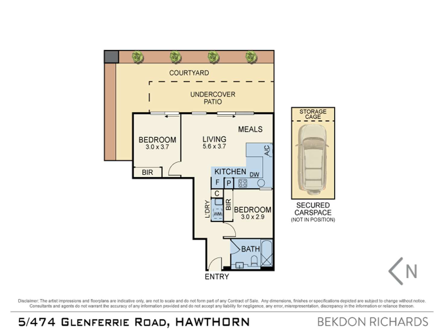 Floorplan of Homely apartment listing, 5/474 Glenferrie Road, Hawthorn VIC 3122