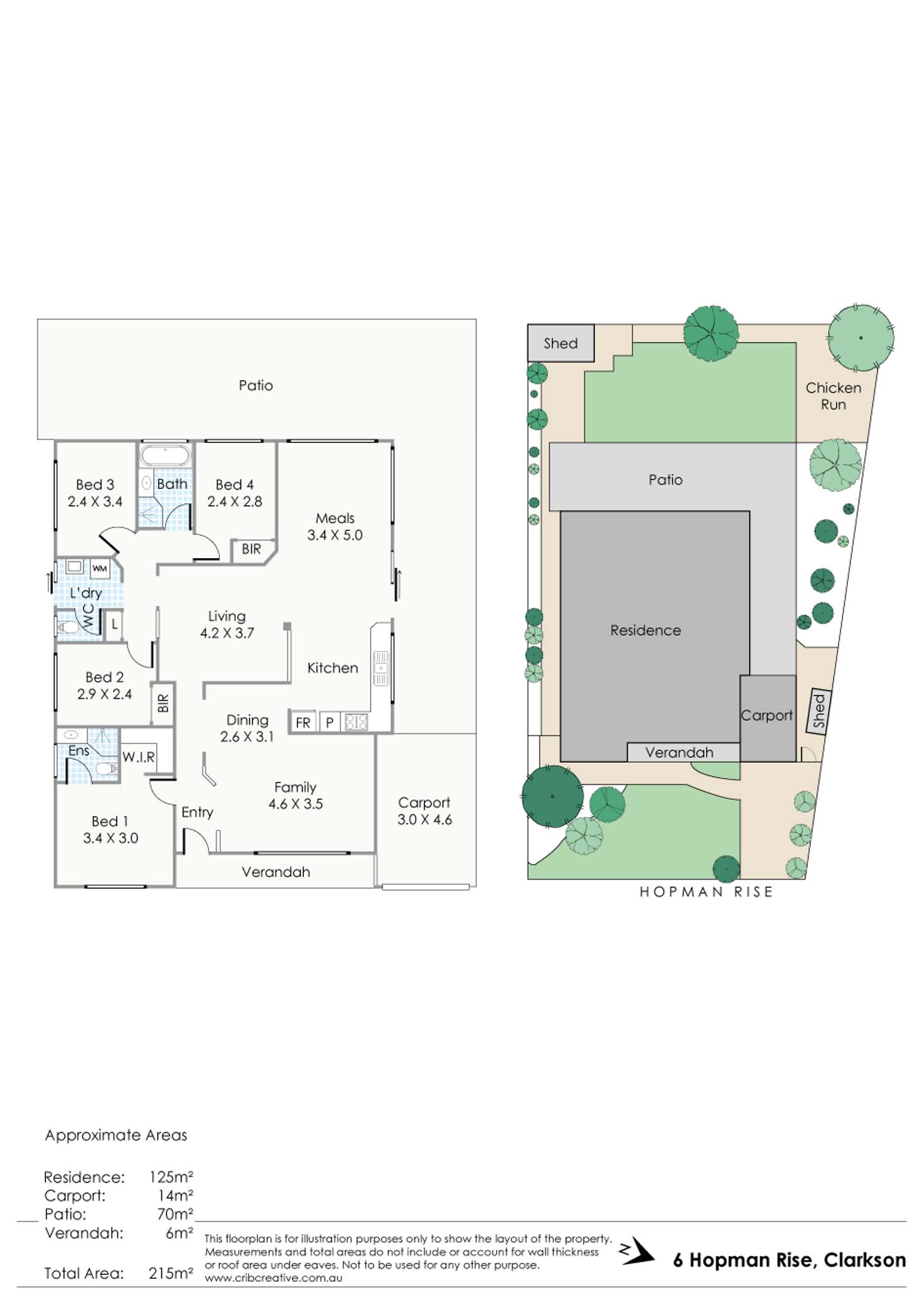 Floorplan of Homely house listing, 6 Hopman Rise, Clarkson WA 6030