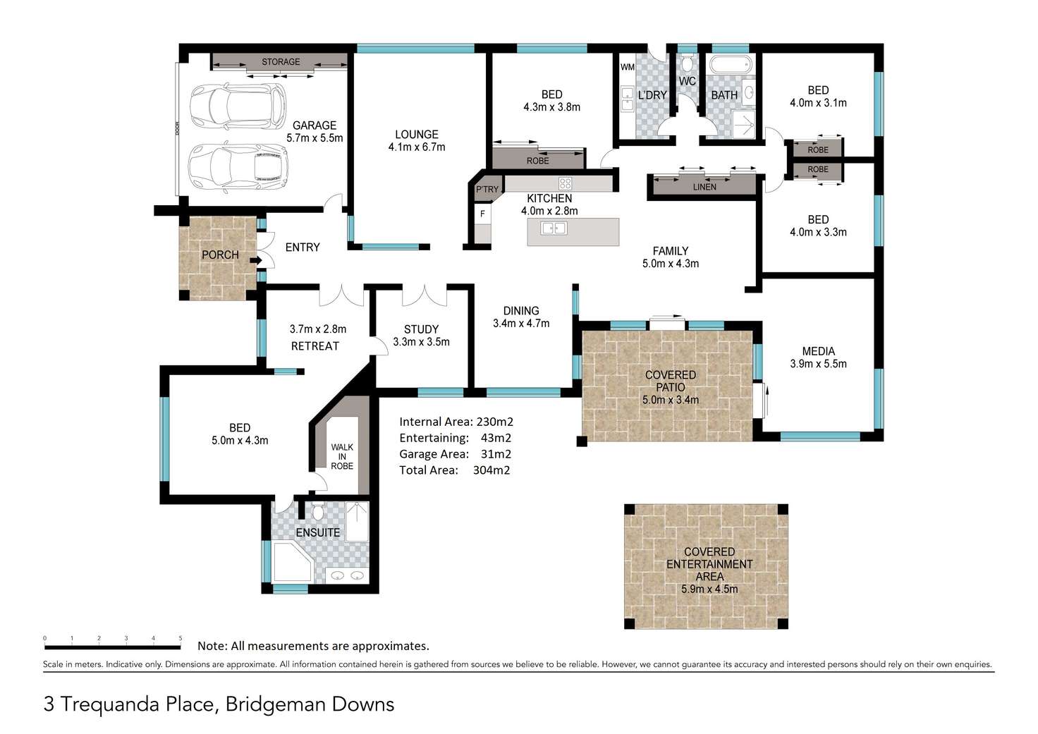 Floorplan of Homely house listing, 3 Trequanda Place, Bridgeman Downs QLD 4035