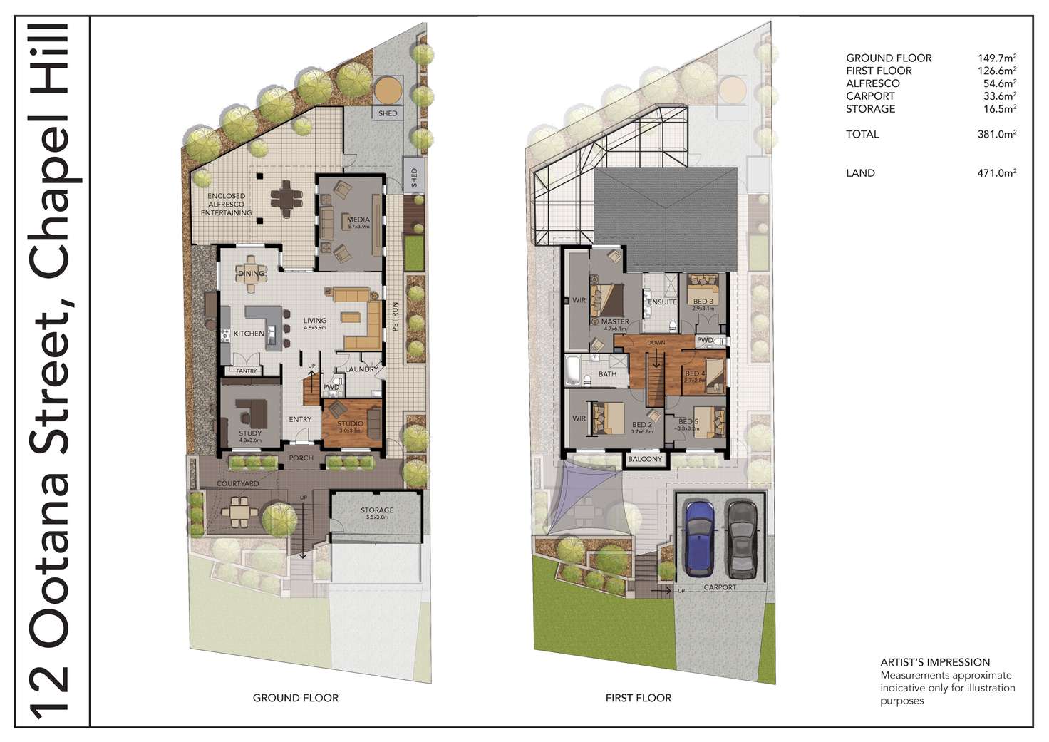 Floorplan of Homely house listing, 12 Ootana Street, Chapel Hill QLD 4069