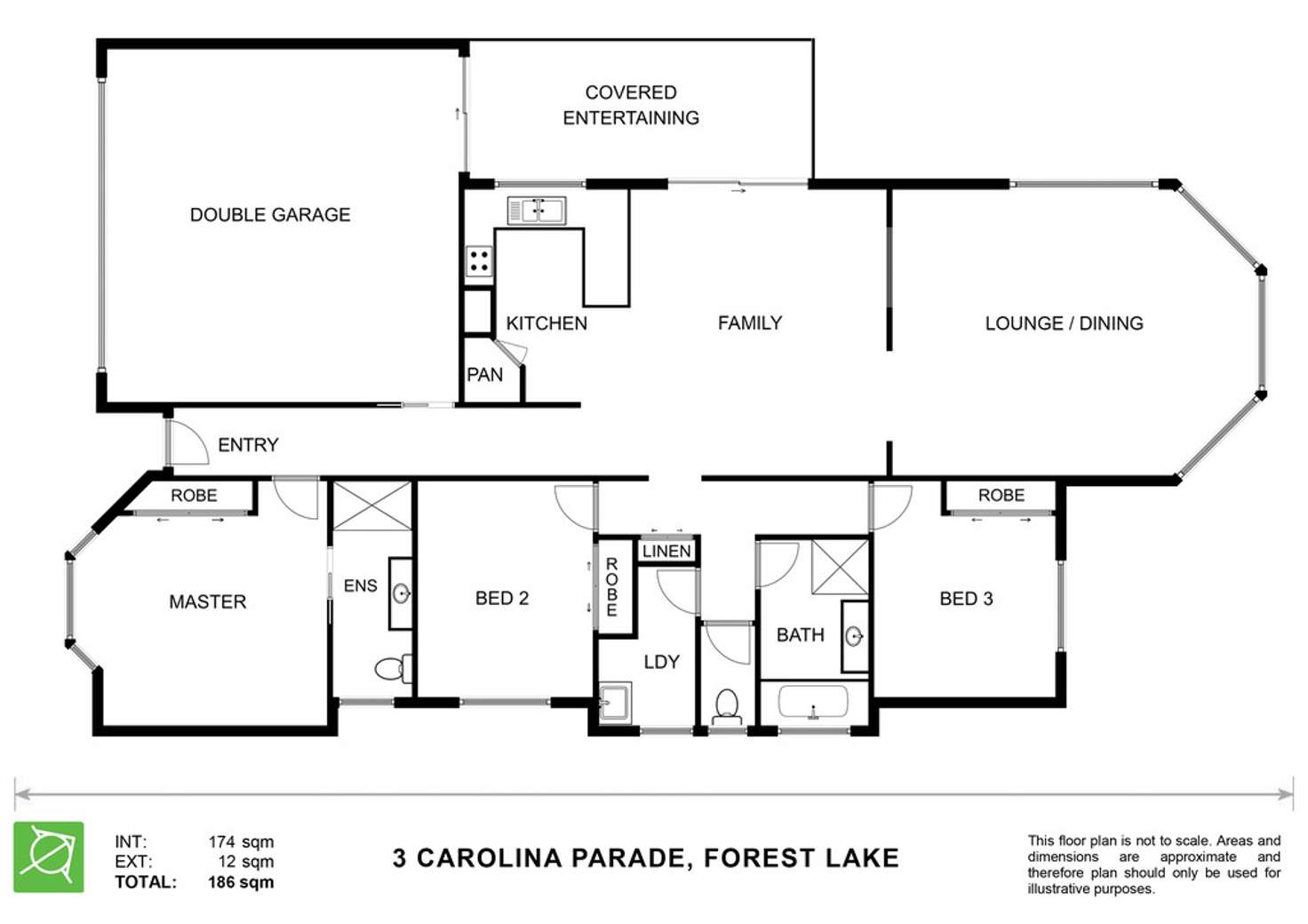 Floorplan of Homely house listing, 3 Carolina Parade, Forest Lake QLD 4078