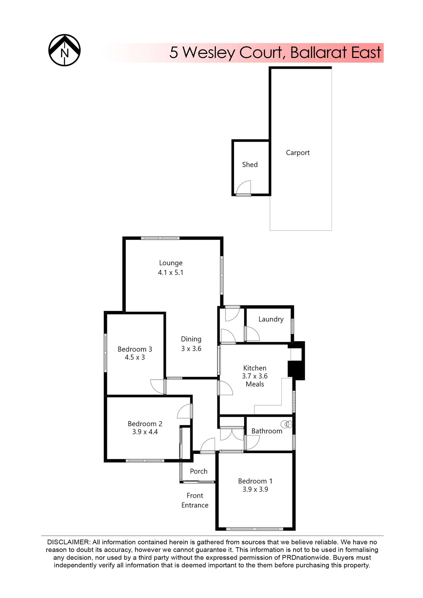 Floorplan of Homely house listing, 5 Wesley Court, Ballarat East VIC 3350