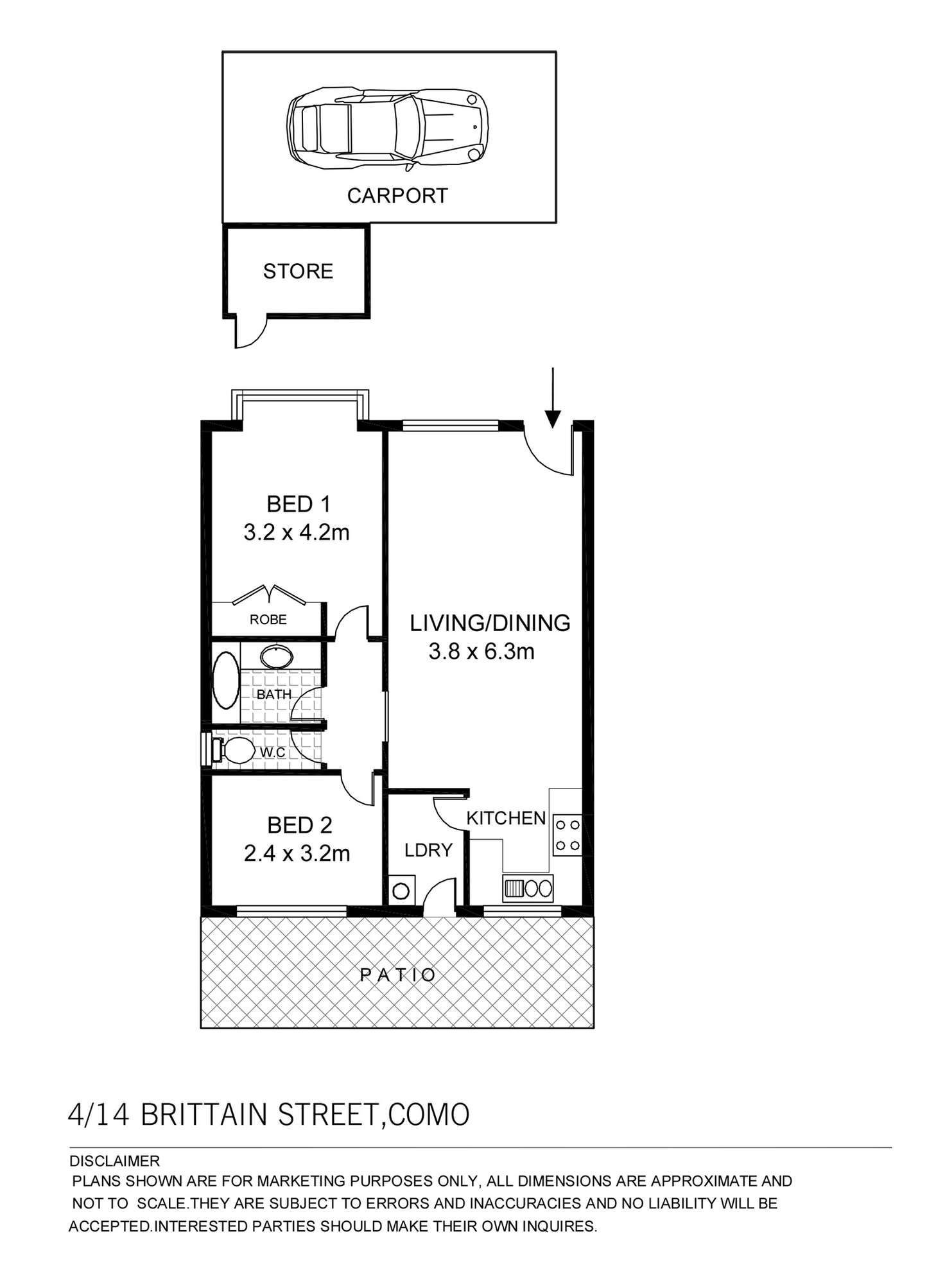 Floorplan of Homely villa listing, 4/14 Brittain Street, Como WA 6152