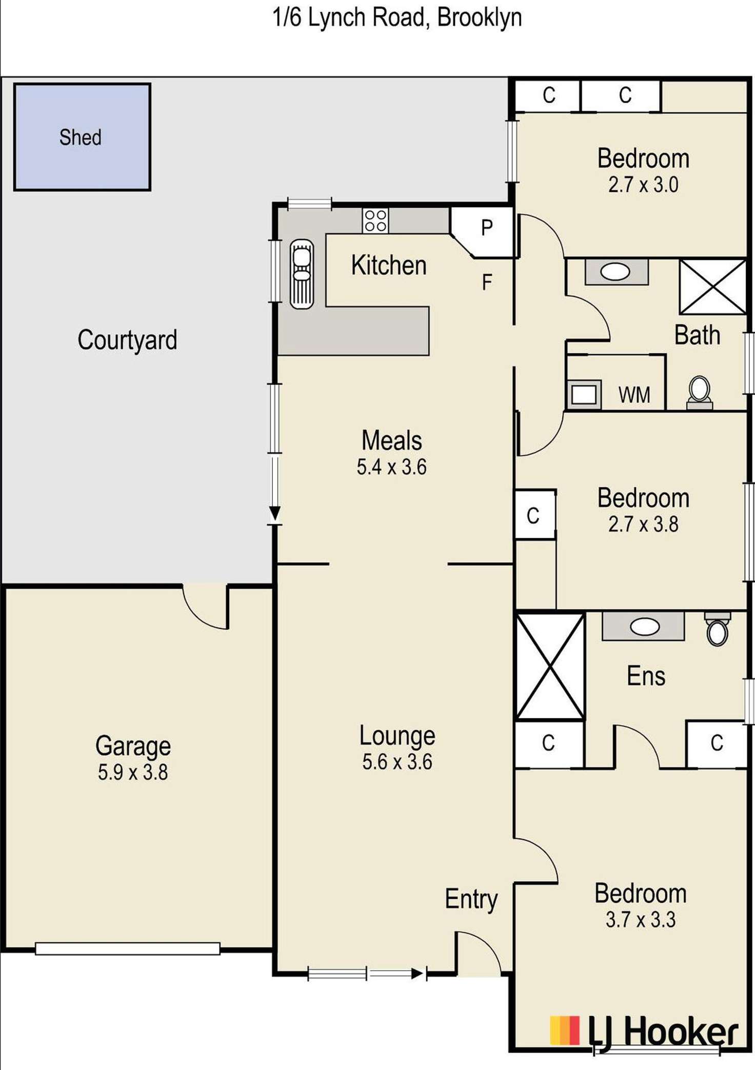Floorplan of Homely house listing, 1/6 Lynch Road, Brooklyn VIC 3012