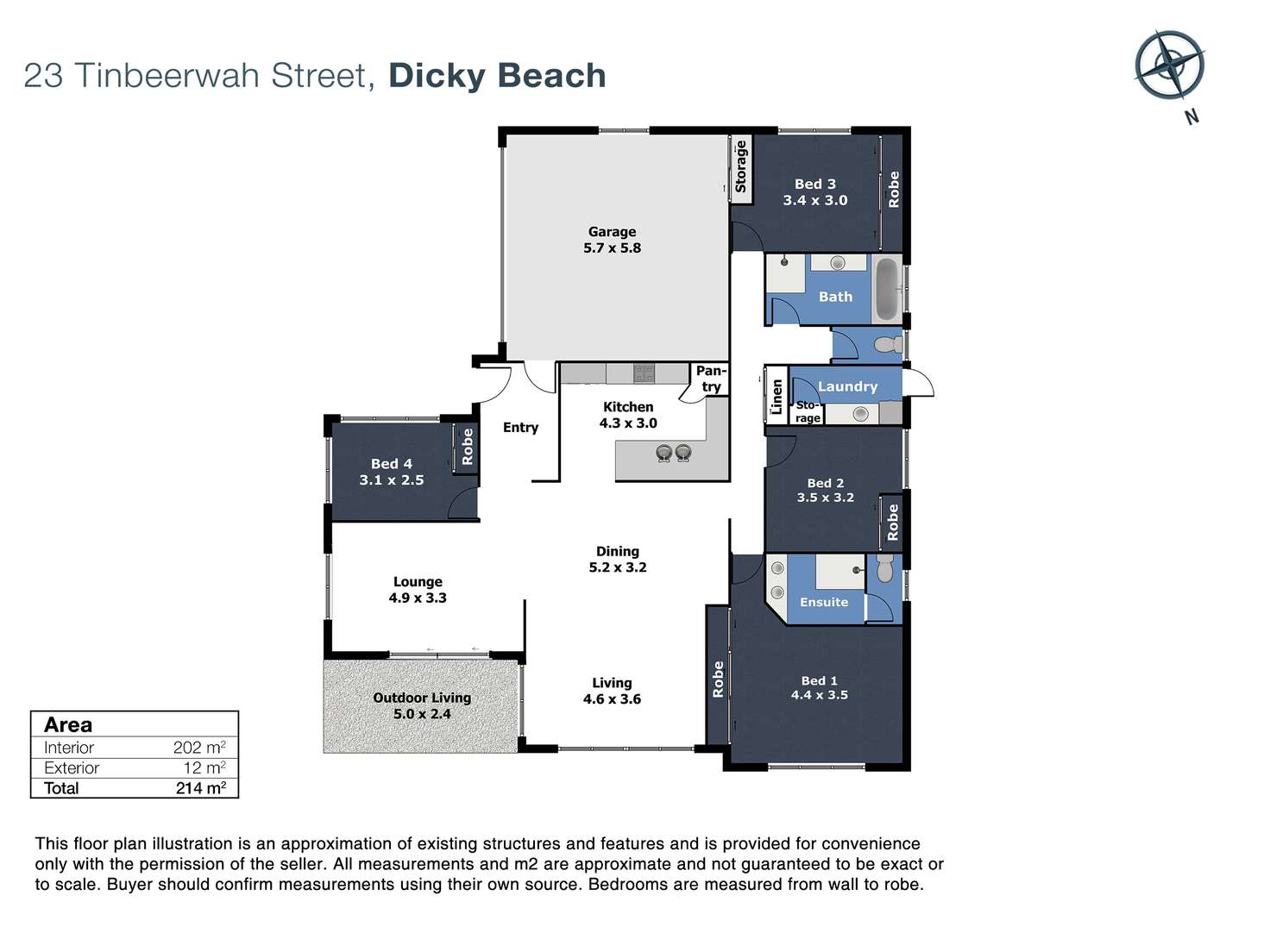 Floorplan of Homely house listing, 23 Tinbeerwah Street, Dicky Beach QLD 4551