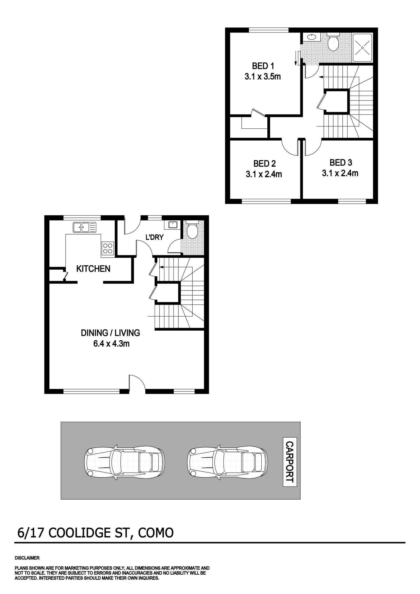 Floorplan of Homely villa listing, 6/17 Coolidge Street, Como WA 6152