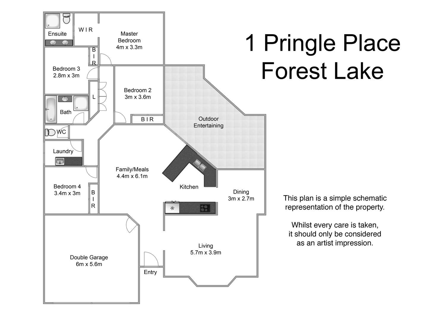 Floorplan of Homely house listing, 1 Pringle Place, Forest Lake QLD 4078