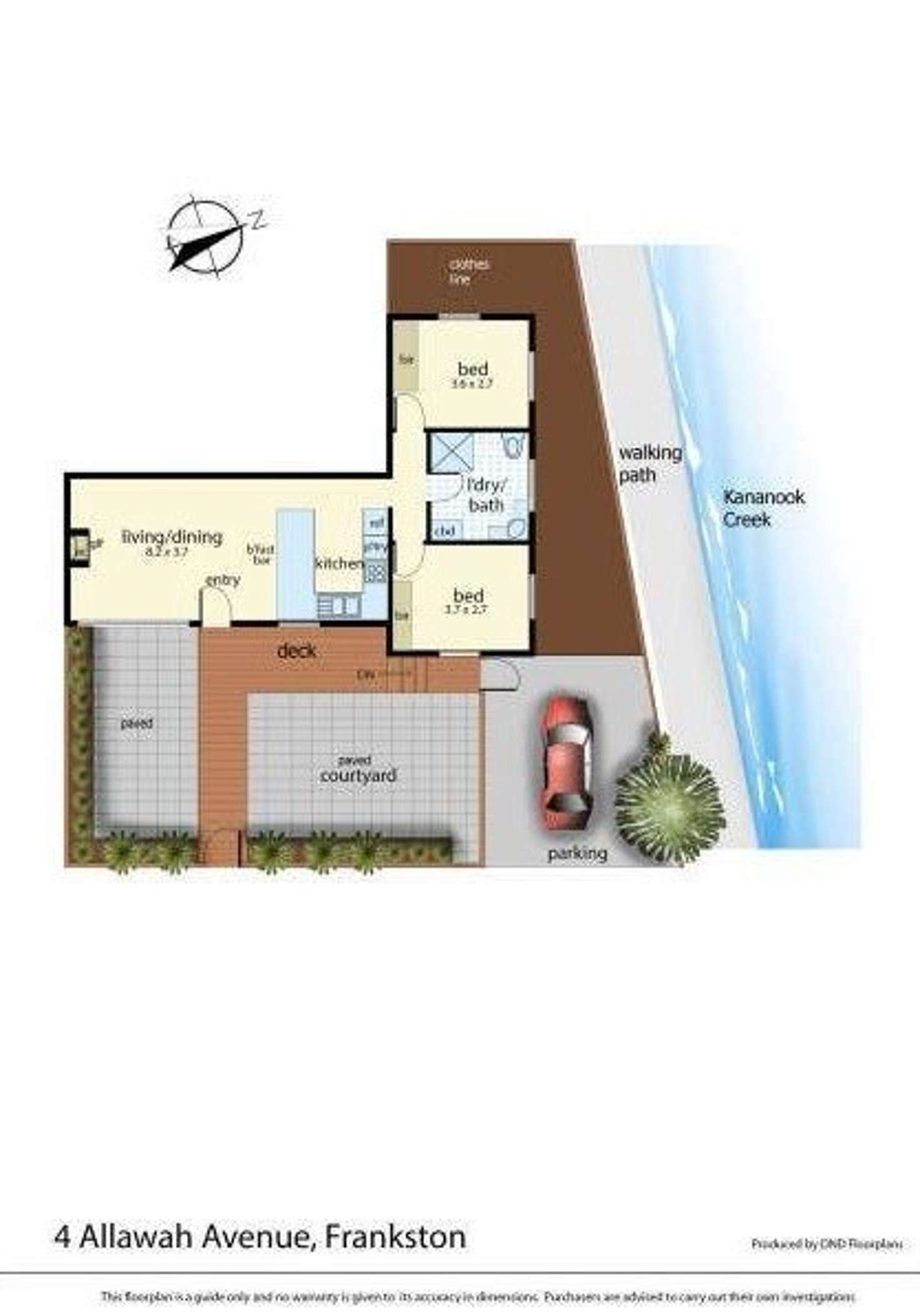 Floorplan of Homely unit listing, 4 Allawah Avenue, Frankston VIC 3199