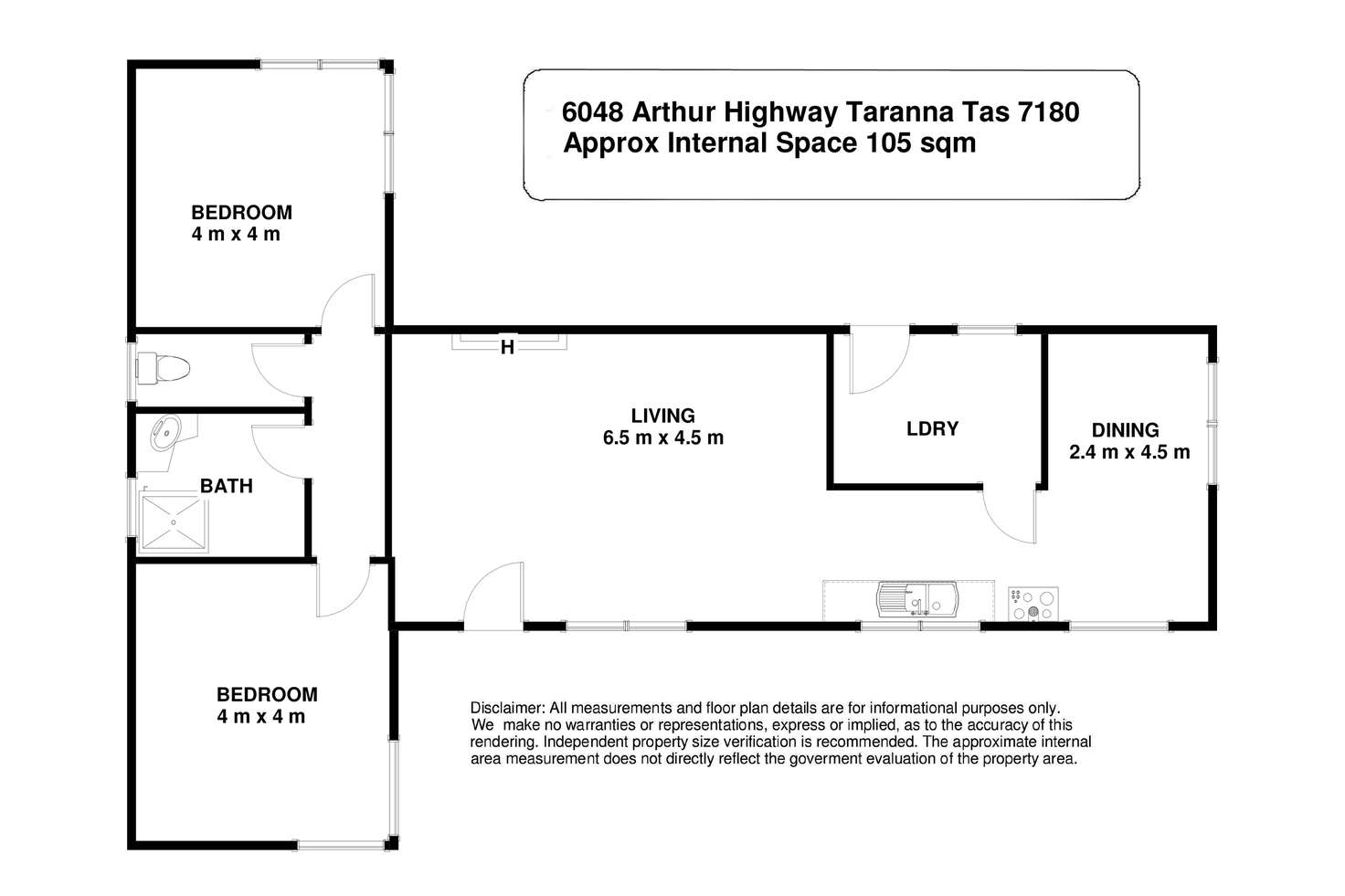 Floorplan of Homely house listing, 6048 Arthur Highway, Taranna TAS 7180