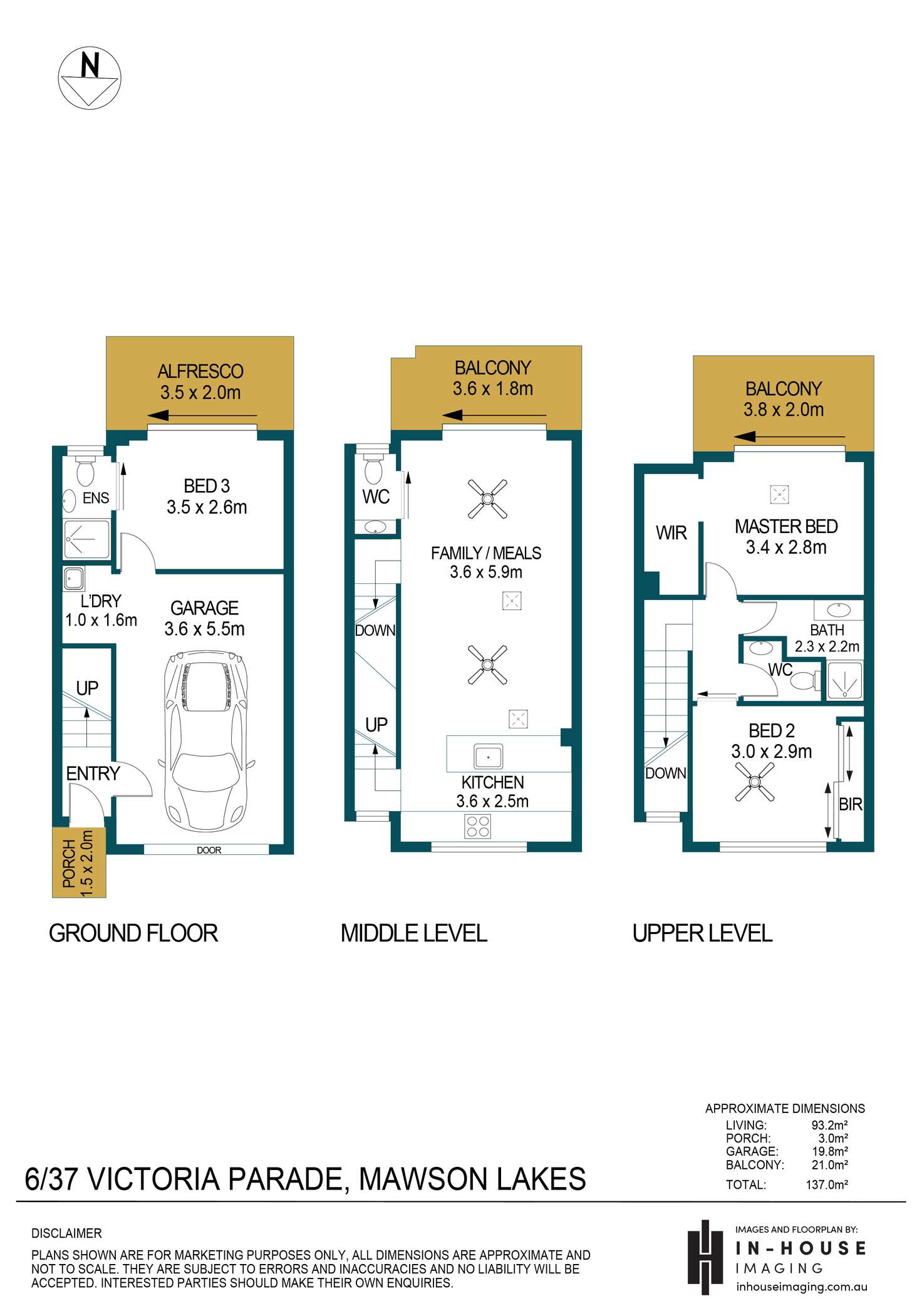 Floorplan of Homely house listing, 6/37 Victoria Parade, Mawson Lakes SA 5095