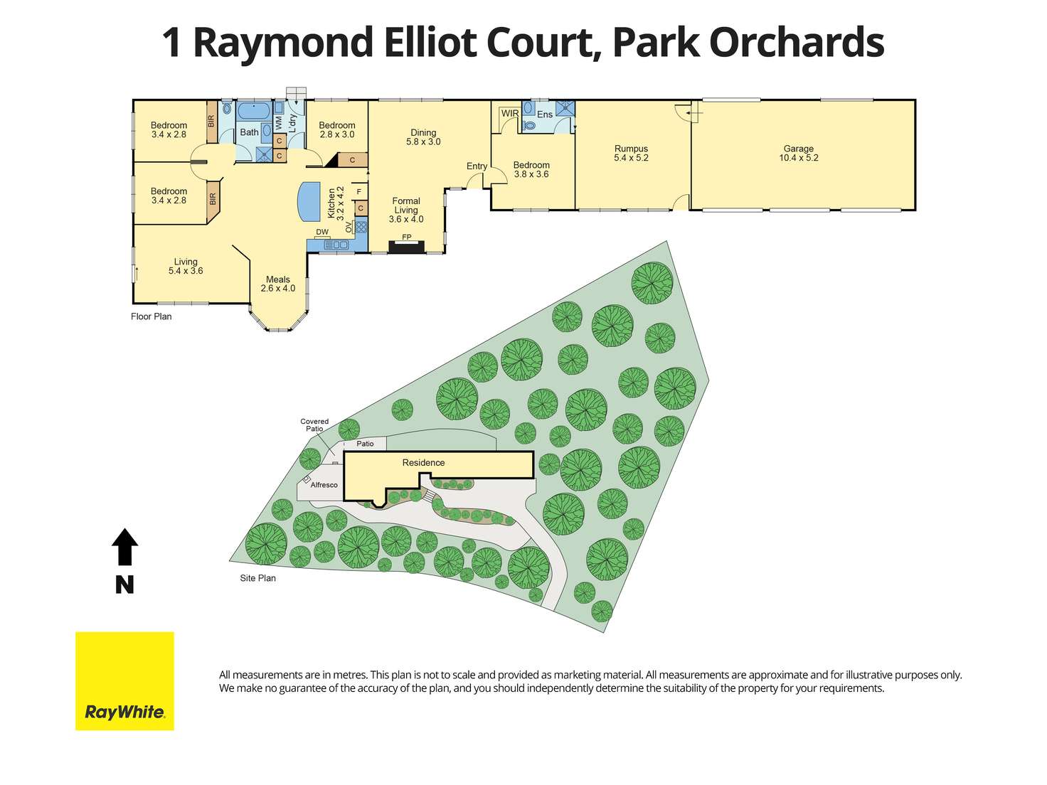 Floorplan of Homely house listing, 1 Raymond Elliot Court, Park Orchards VIC 3114