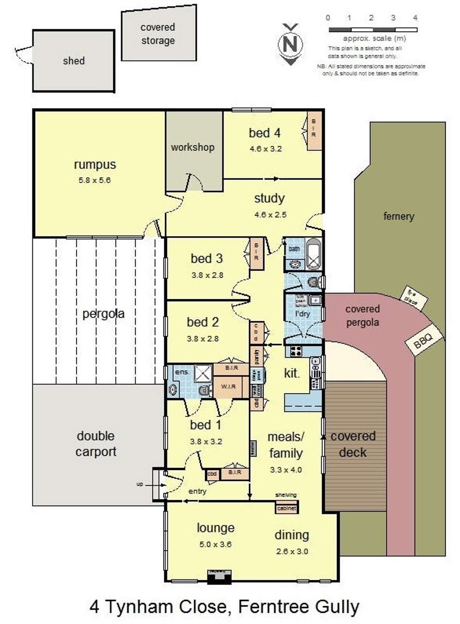 Floorplan of Homely house listing, 4 Tynham Close, Ferntree Gully VIC 3156