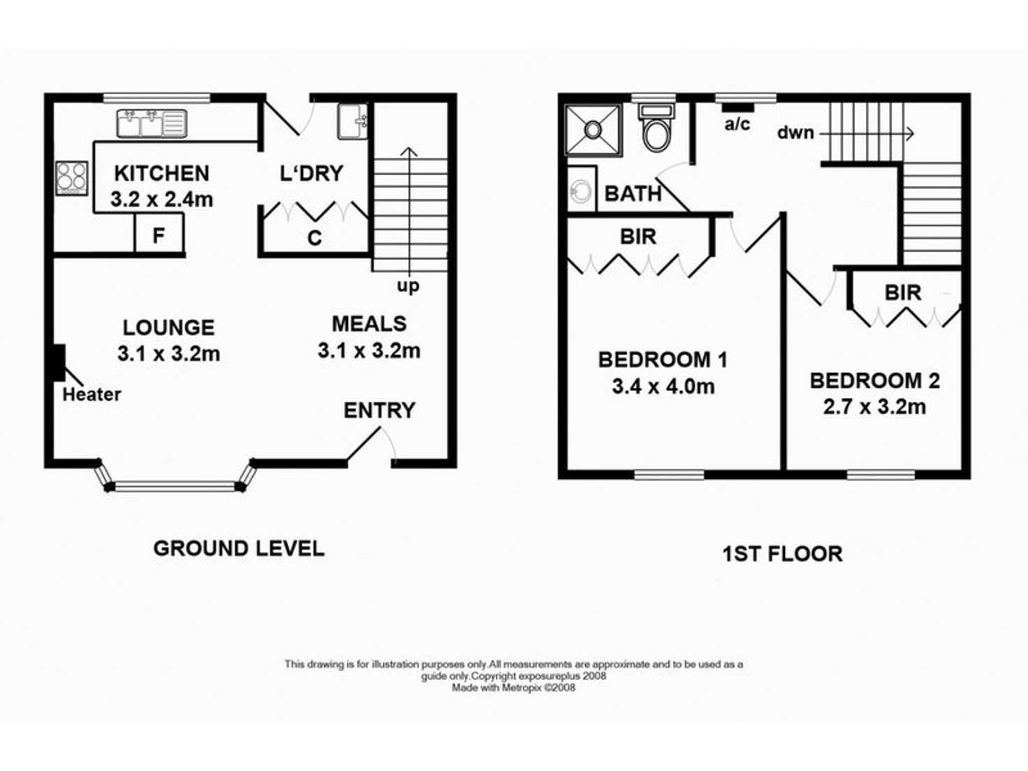 Floorplan of Homely townhouse listing, 7/8 Robert Street, Glenelg South SA 5045
