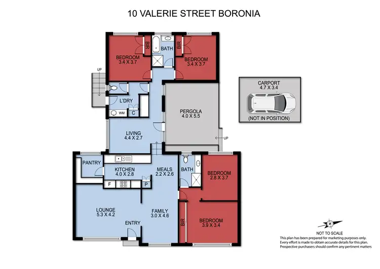 Floorplan of Homely house listing, 10 Valerie Street, Boronia VIC 3155