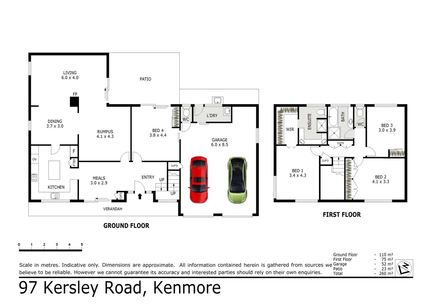 Floorplan of Homely house listing, 97 Kersley Road, Kenmore QLD 4069