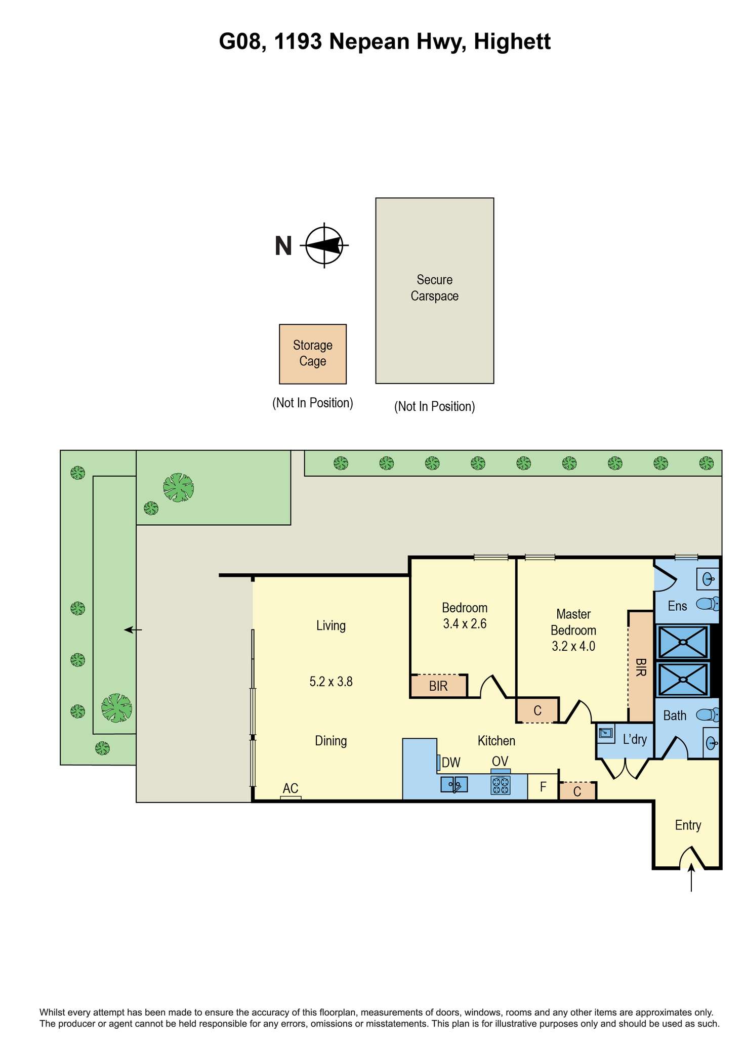 Floorplan of Homely apartment listing, G08/1193 Nepean Highway, Highett VIC 3190