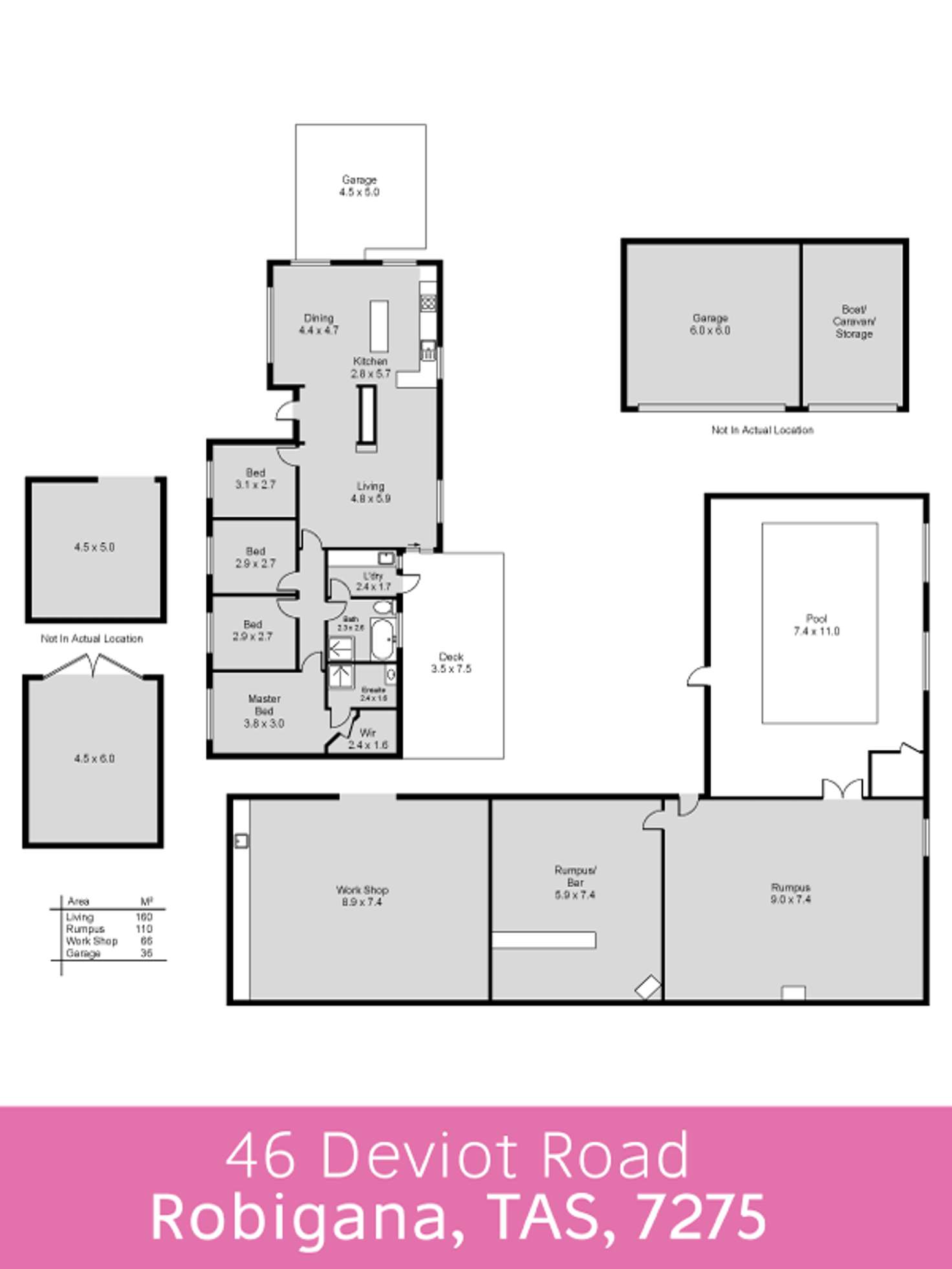 Floorplan of Homely house listing, 46 Deviot Road, Robigana TAS 7275