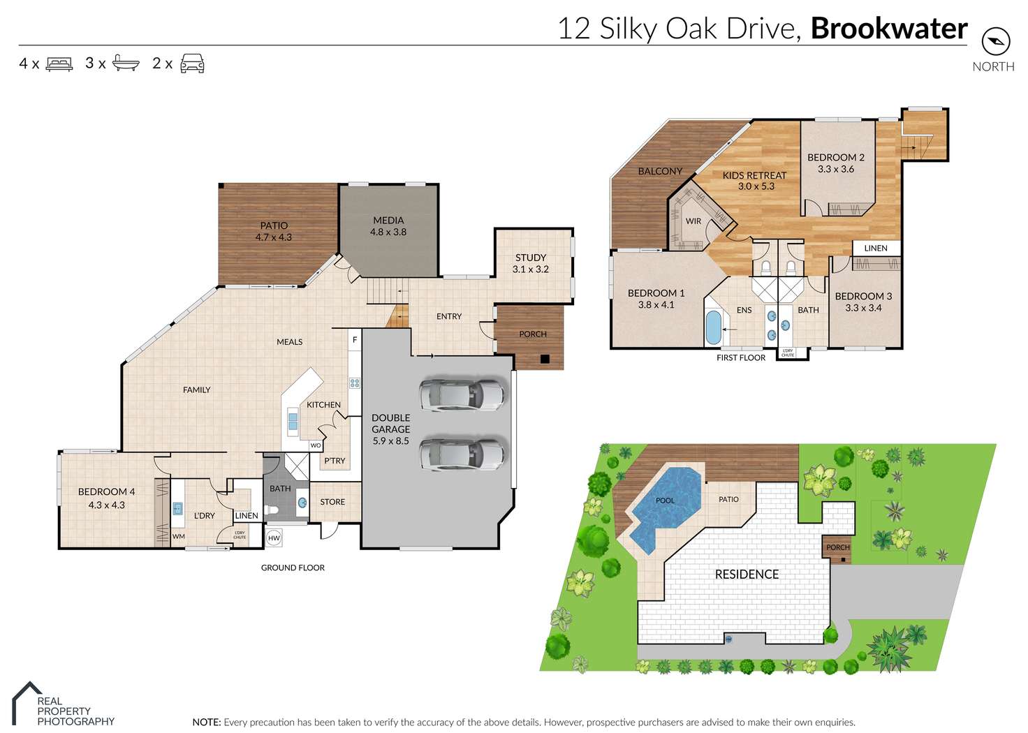 Floorplan of Homely house listing, 12 Silky Oak Drive, Brookwater QLD 4300