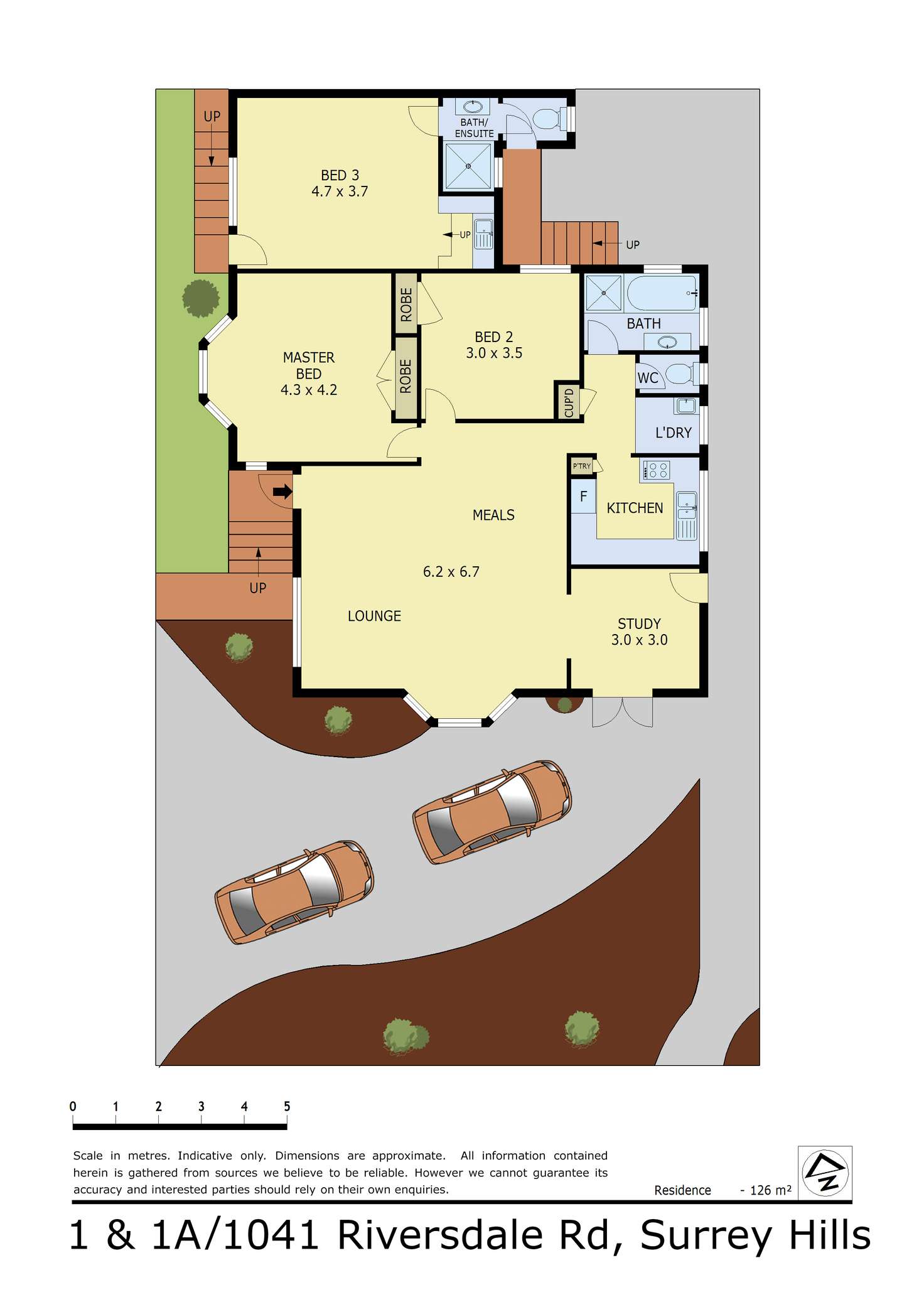Floorplan of Homely unit listing, 1 & 1A/1041 Riversdale Road, Surrey Hills VIC 3127