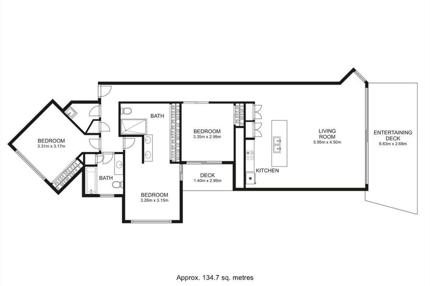 Floorplan of Homely apartment listing, 291/30 Macrossan Street, Brisbane City QLD 4000