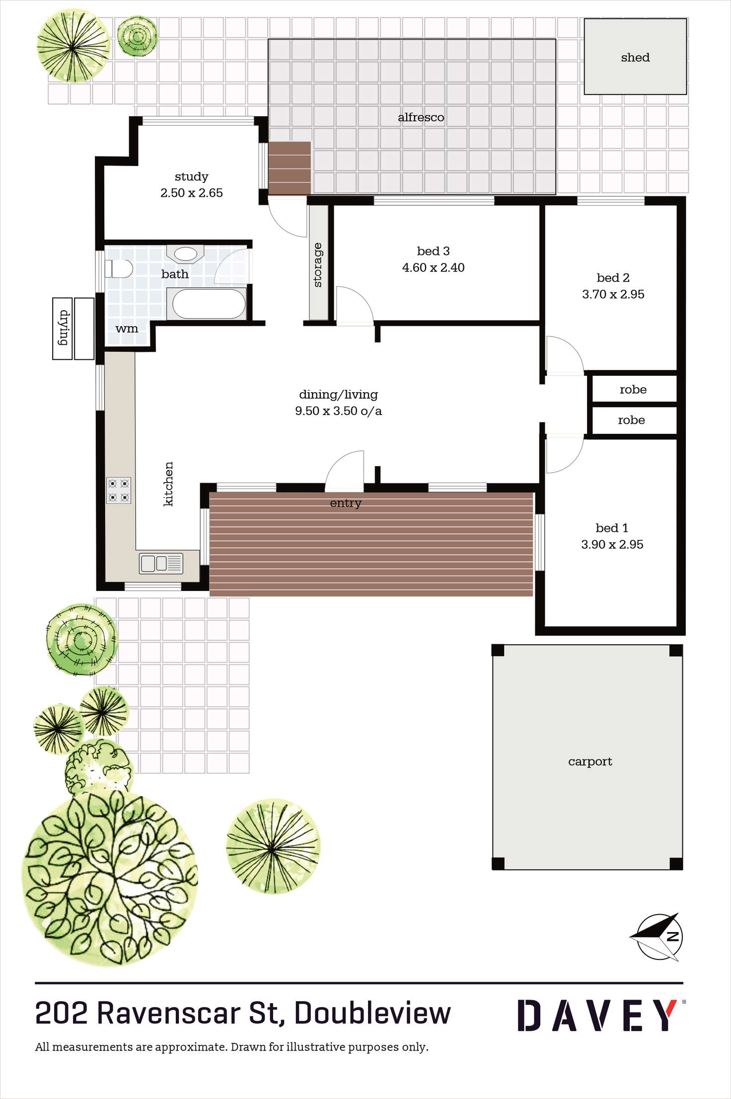 Floorplan of Homely house listing, 202 Ravenscar Street, Doubleview WA 6018