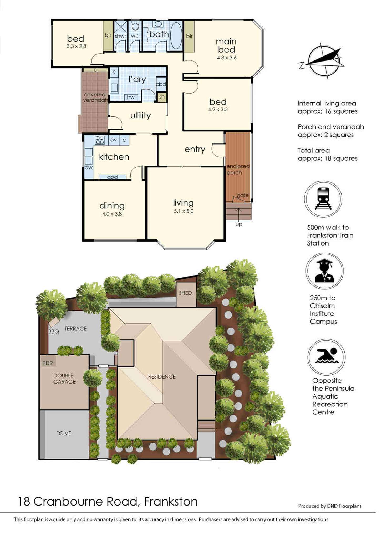 Floorplan of Homely house listing, 18 Cranbourne Road, Frankston VIC 3199