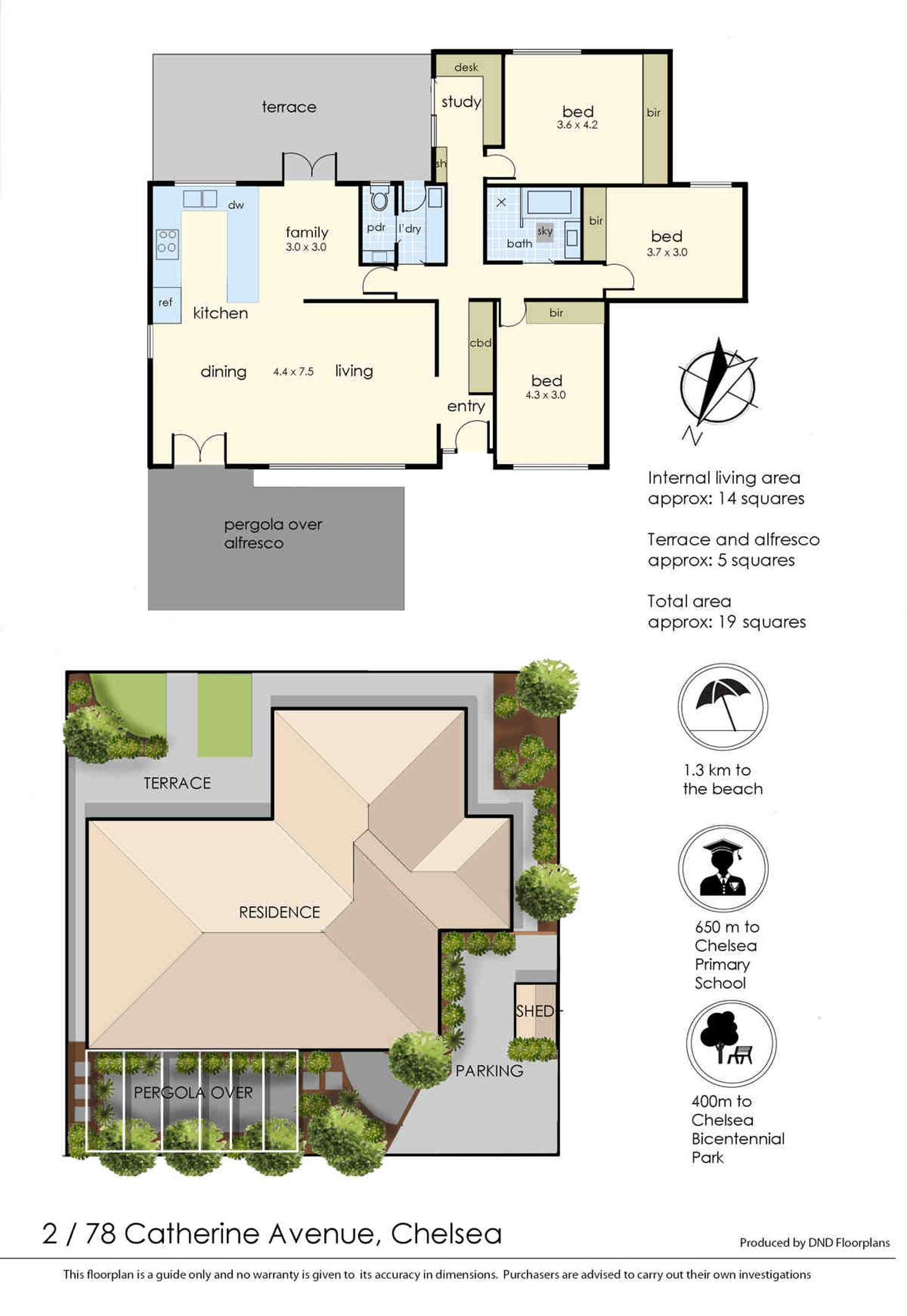 Floorplan of Homely villa listing, 2/78 Catherine Avenue, Chelsea VIC 3196