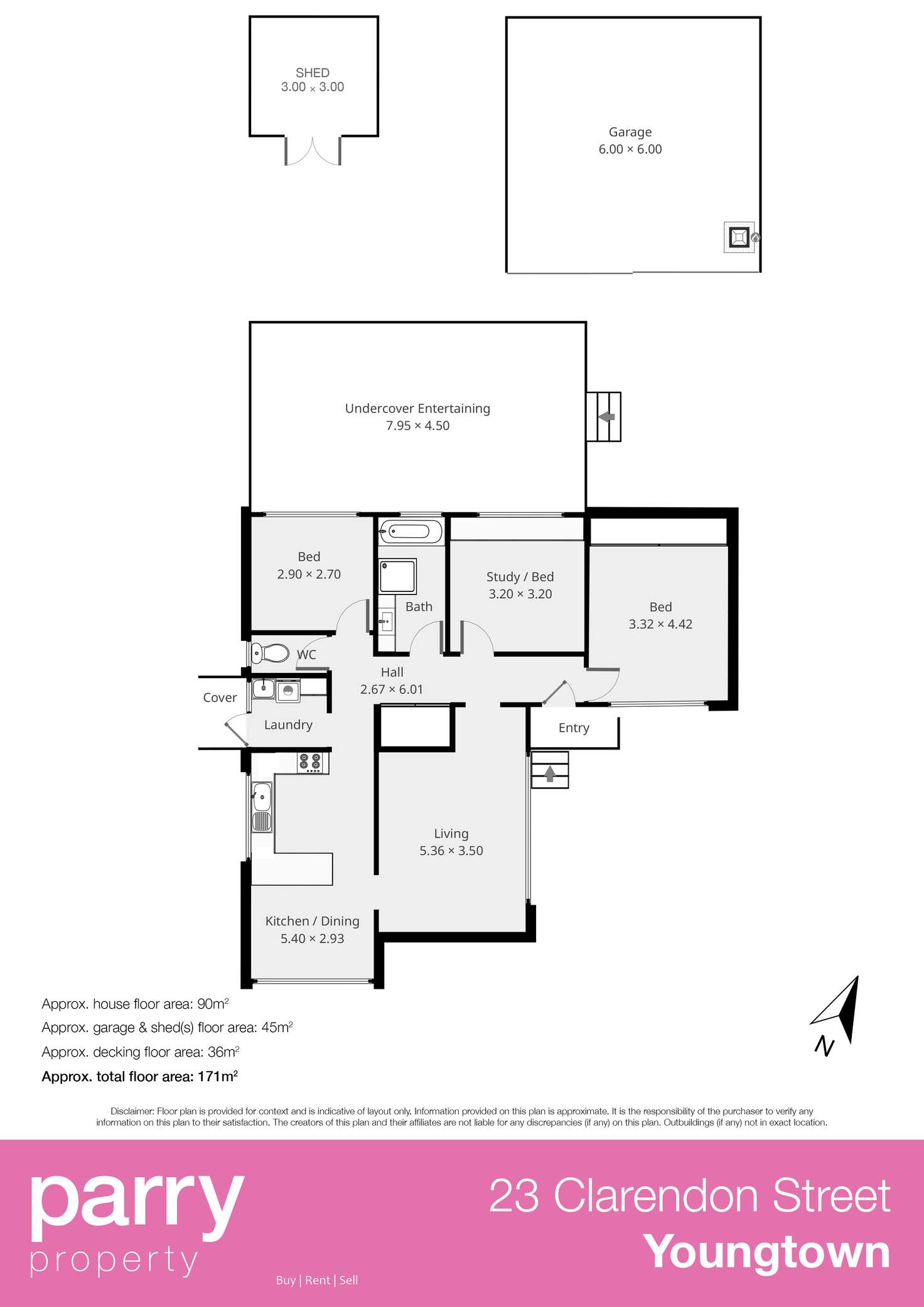 Floorplan of Homely house listing, 23 Clarendon, Youngtown TAS 7249