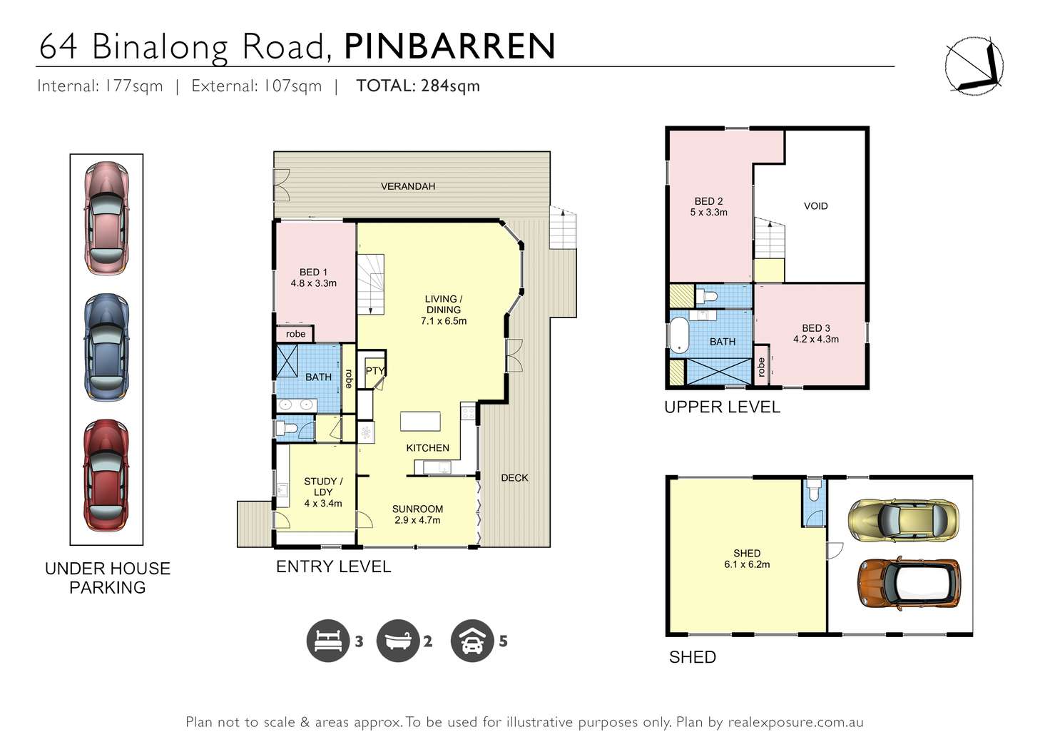 Floorplan of Homely house listing, 64 Binalong Road, Pinbarren QLD 4568