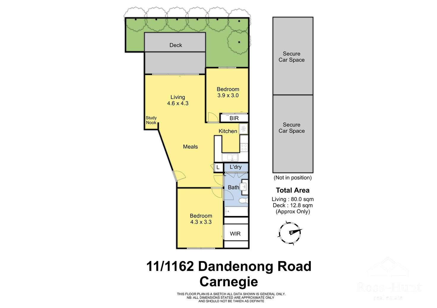 Floorplan of Homely apartment listing, 11/1162 Dandenong Road, Carnegie VIC 3163