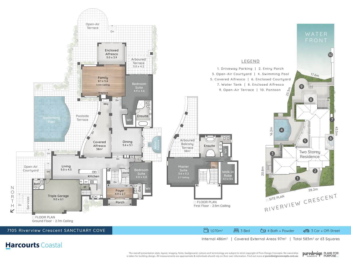 Floorplan of Homely house listing, 7105 Riverview Crescent, Sanctuary Cove QLD 4212