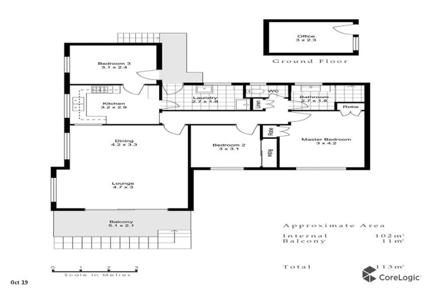 Floorplan of Homely apartment listing, 1/149 Labouchere Road, Como WA 6152