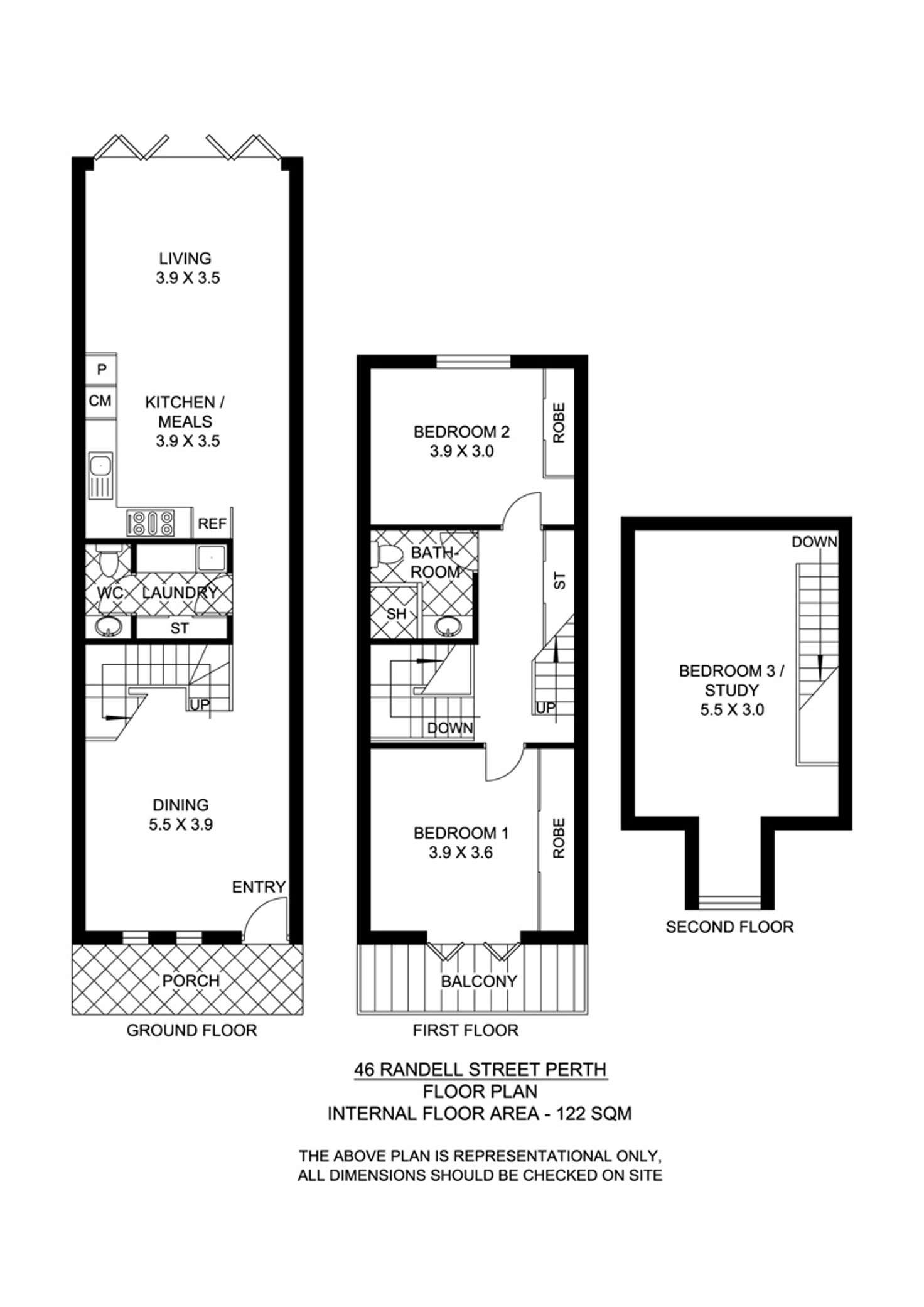 Floorplan of Homely house listing, 46 Randell Street, Perth WA 6000