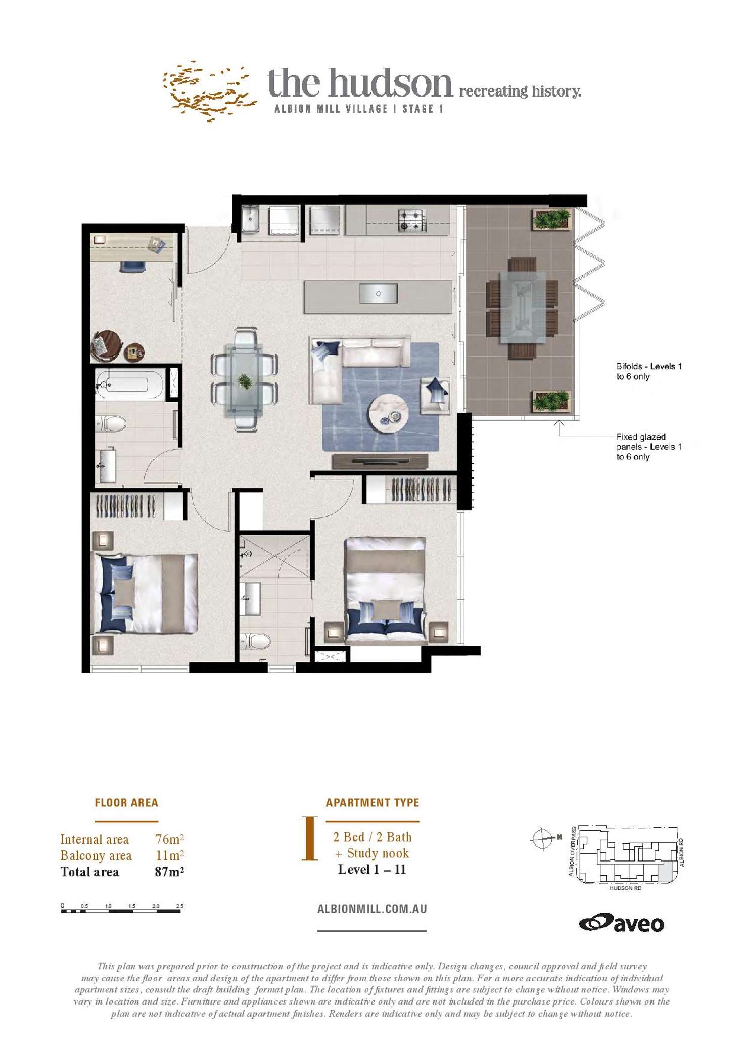 Floorplan of Homely apartment listing, 703/50-54 Hudson Road, Albion QLD 4010