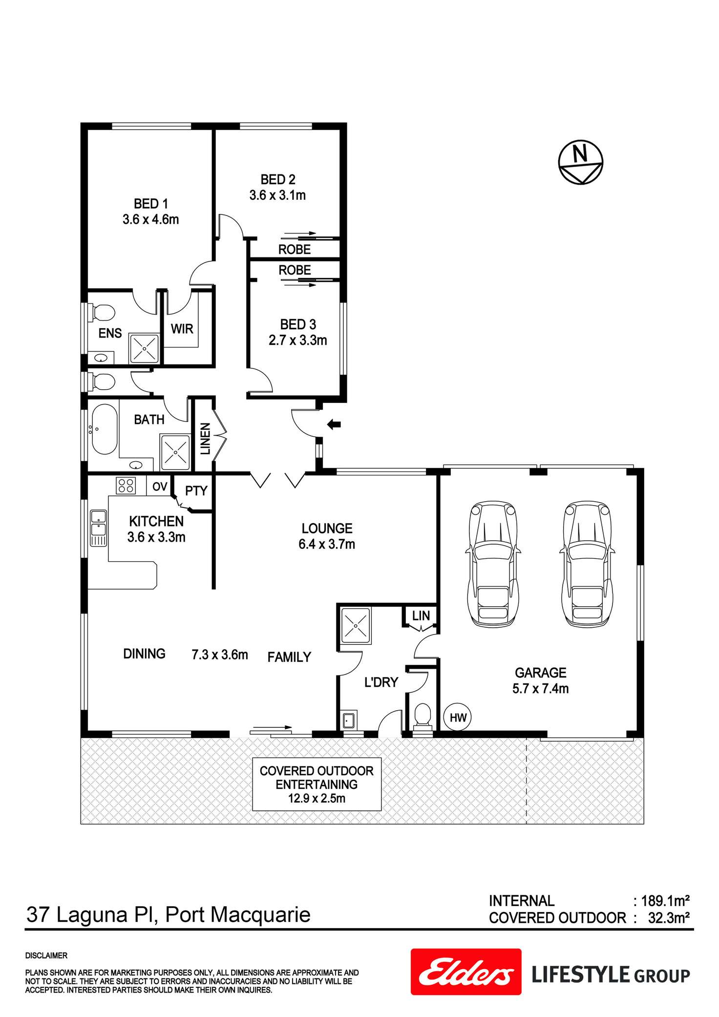 Floorplan of Homely house listing, 37 Laguna Place, Port Macquarie NSW 2444