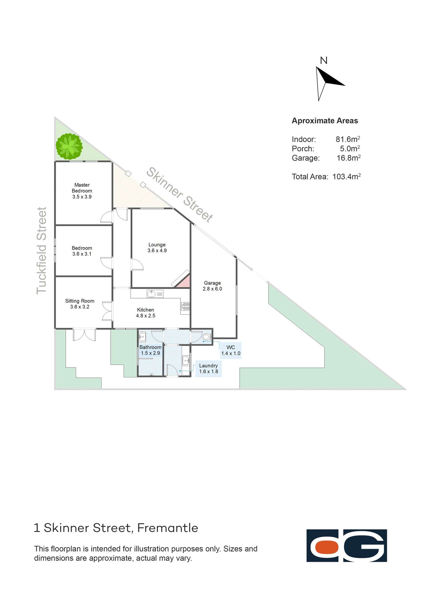 Floorplan of Homely house listing, 1 Skinner Street, Fremantle WA 6160