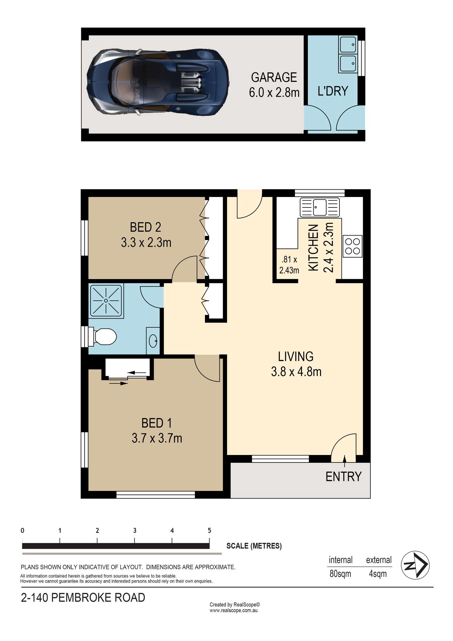 Floorplan of Homely unit listing, 2/140 Pembroke Road, Coorparoo QLD 4151