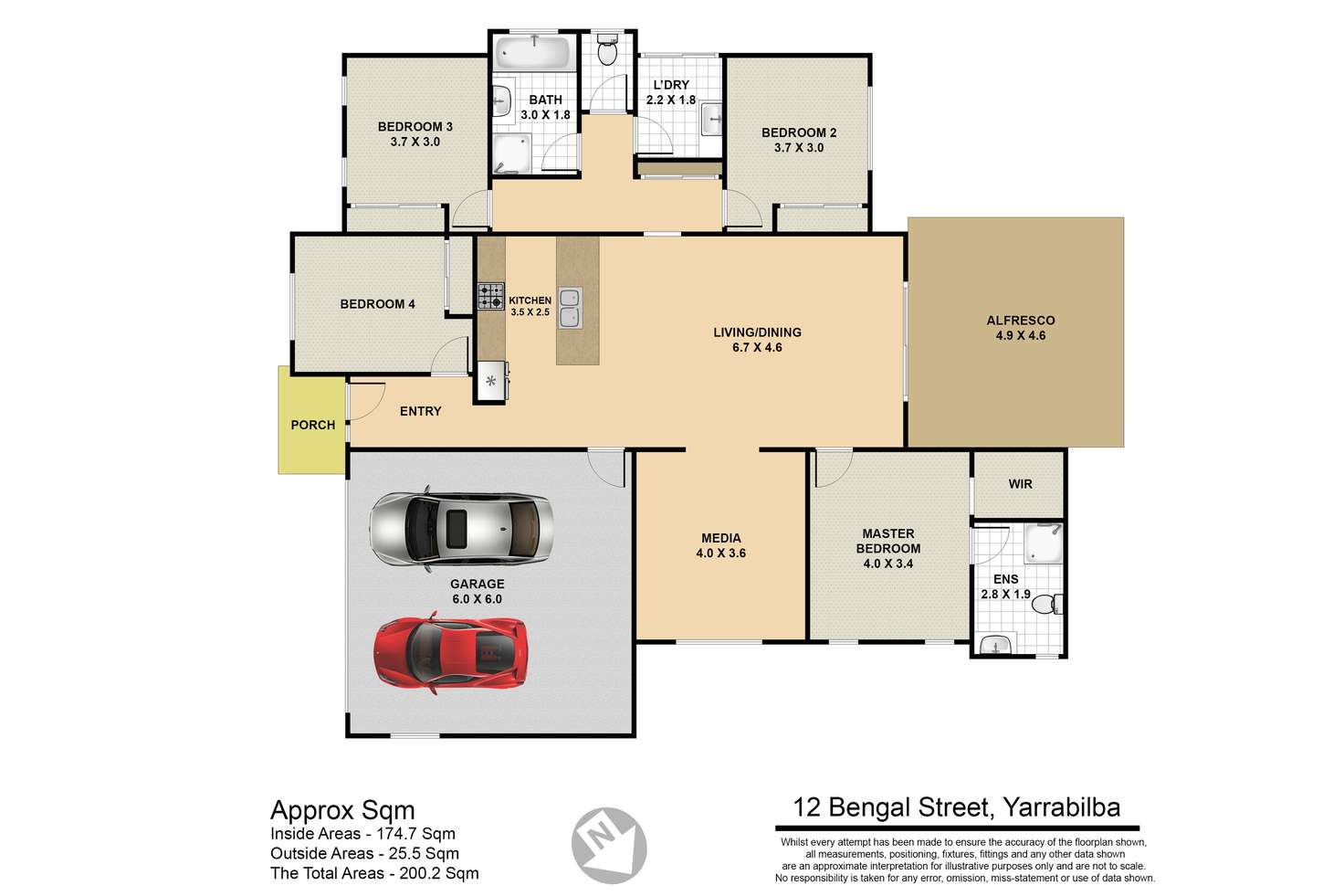 Floorplan of Homely house listing, 12 Bengal Street, Yarrabilba QLD 4207