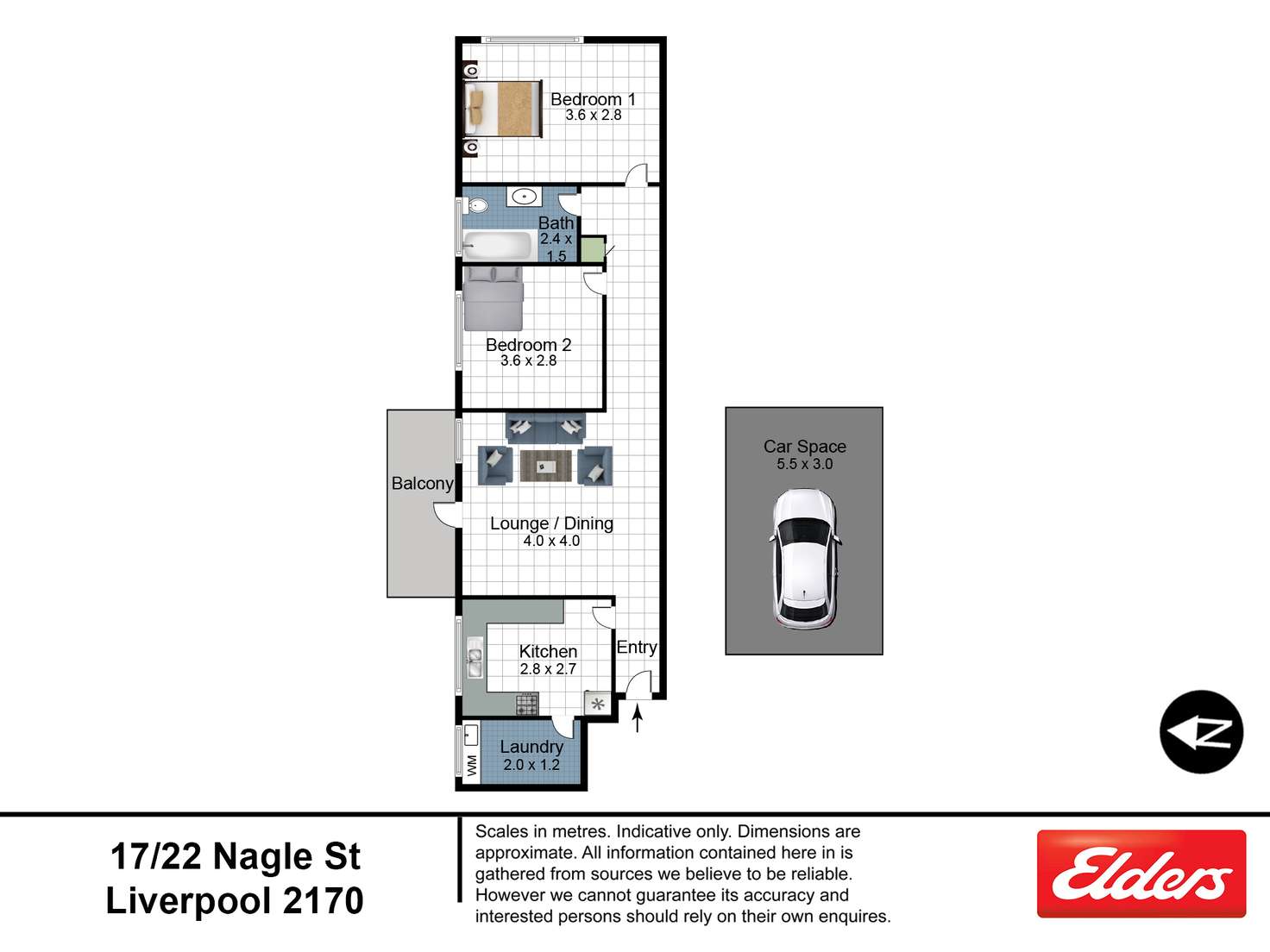 Floorplan of Homely unit listing, 17/22 Nagle Street, Liverpool NSW 2170