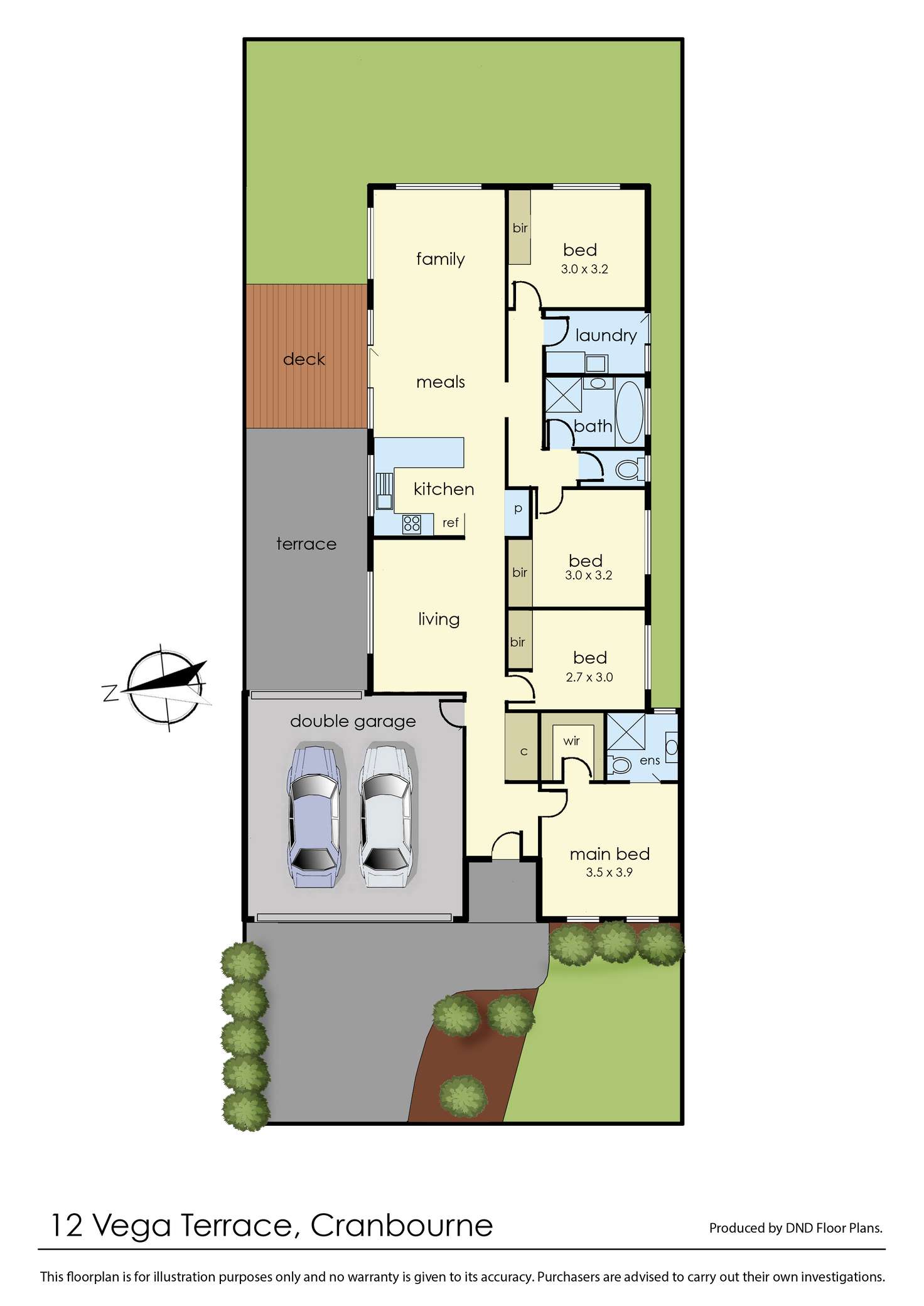 Floorplan of Homely house listing, 12 Vega Terrace, Cranbourne VIC 3977