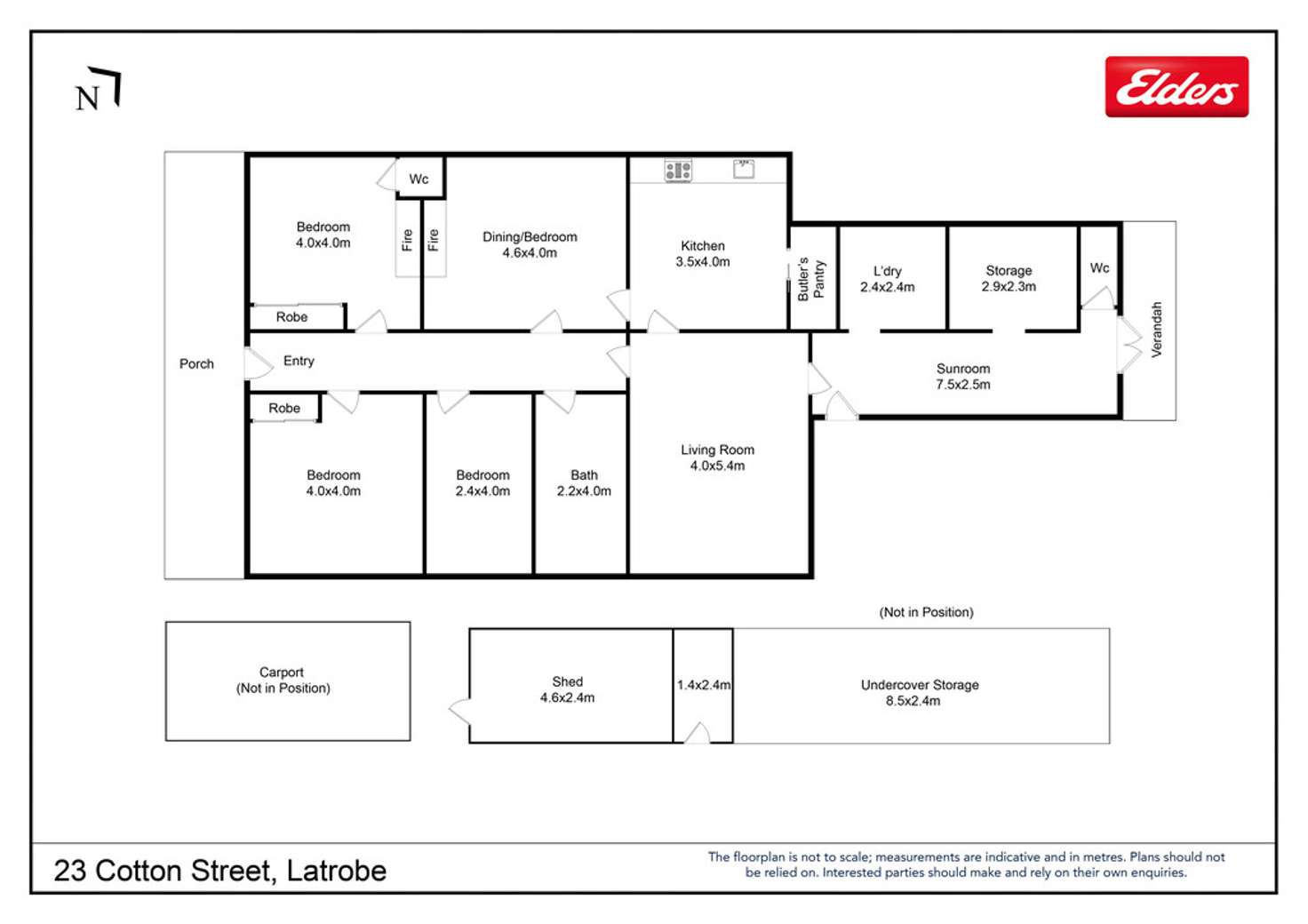 Floorplan of Homely house listing, 23 Cotton Street, Latrobe TAS 7307