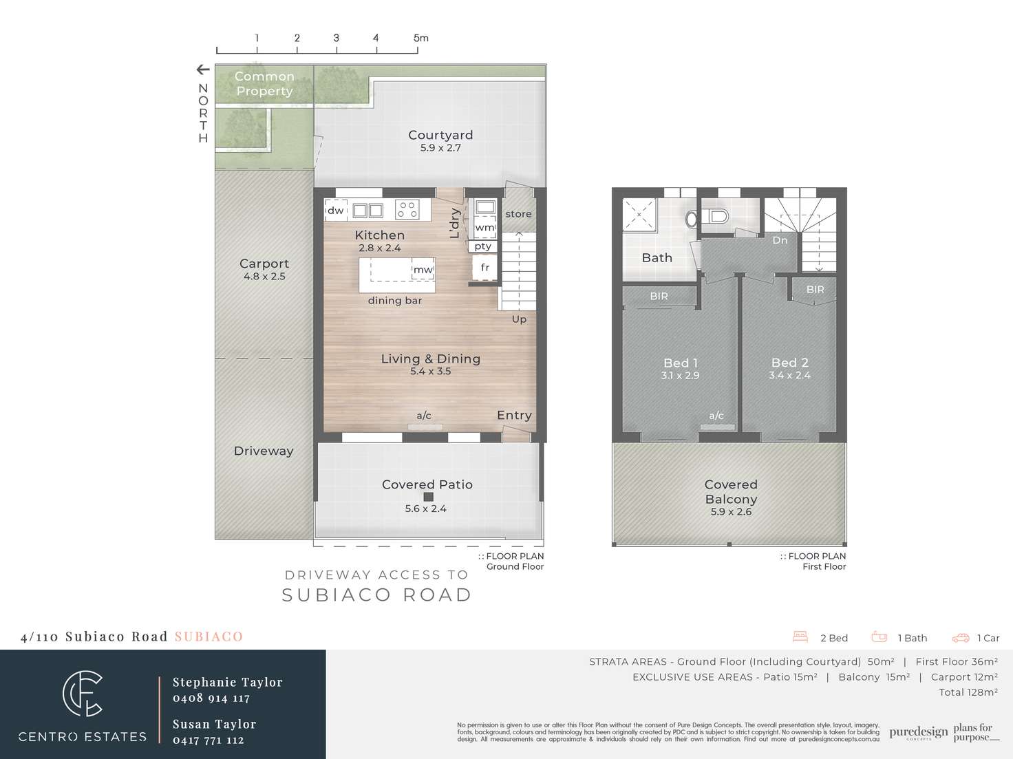 Floorplan of Homely townhouse listing, 4/110 Subiaco Road, Subiaco WA 6008