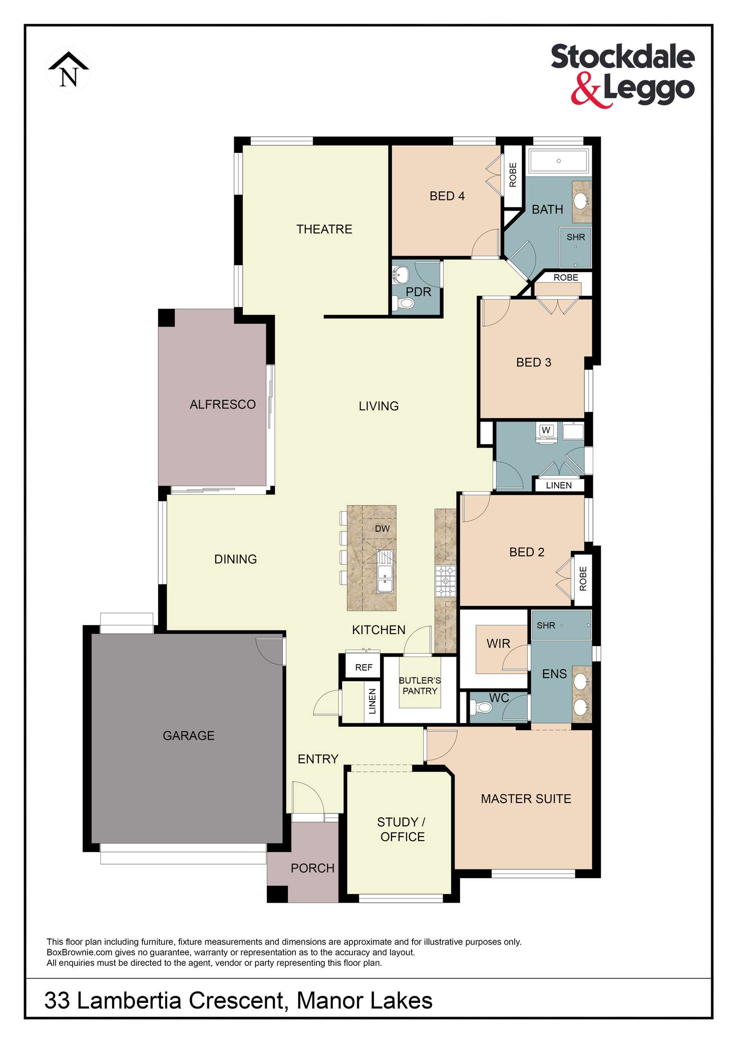 Floorplan of Homely house listing, 33 Lambertia Crescent, Manor Lakes VIC 3024