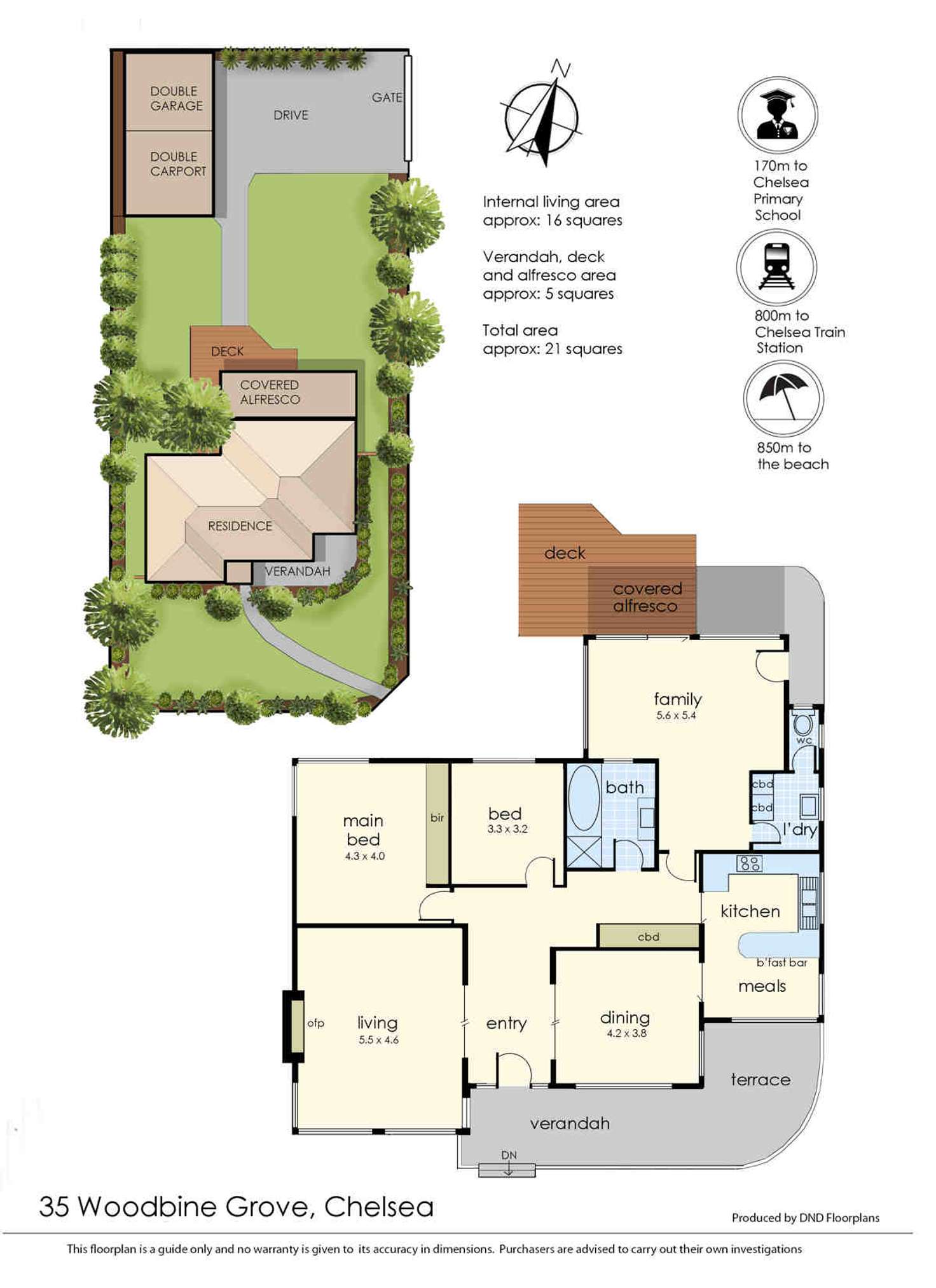 Floorplan of Homely house listing, 35 Woodbine Grove, Chelsea VIC 3196