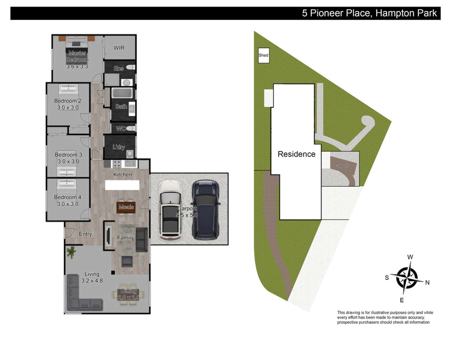 Floorplan of Homely house listing, 5 Pioneer Place, Hampton Park VIC 3976
