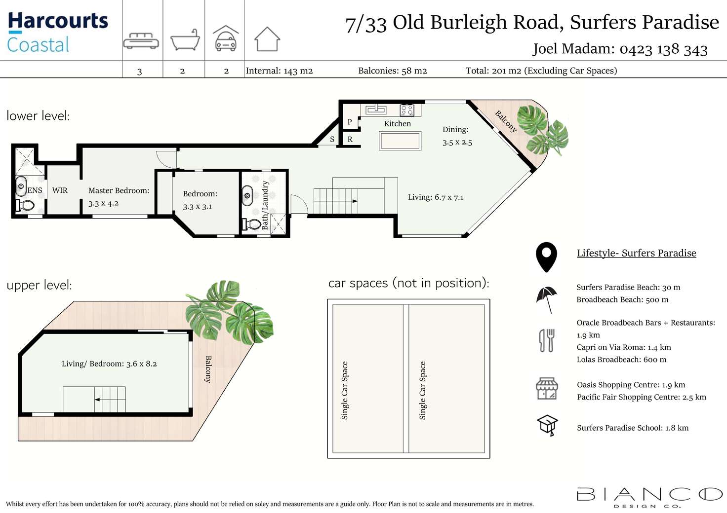 Floorplan of Homely unit listing, 7/33 Old Burleigh Road, Surfers Paradise QLD 4217